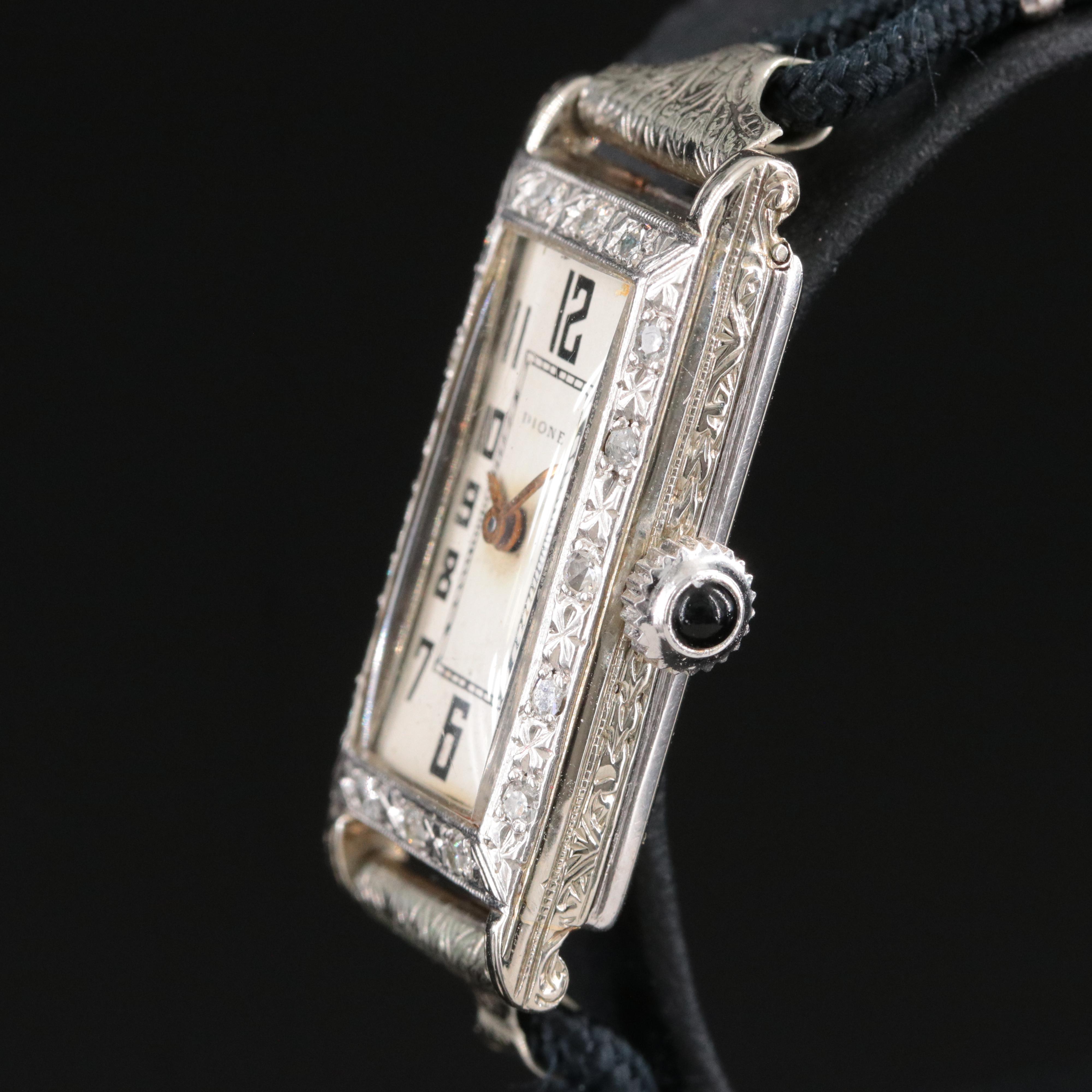 Art Deco Dione Platinum & 18K Diamond Watch