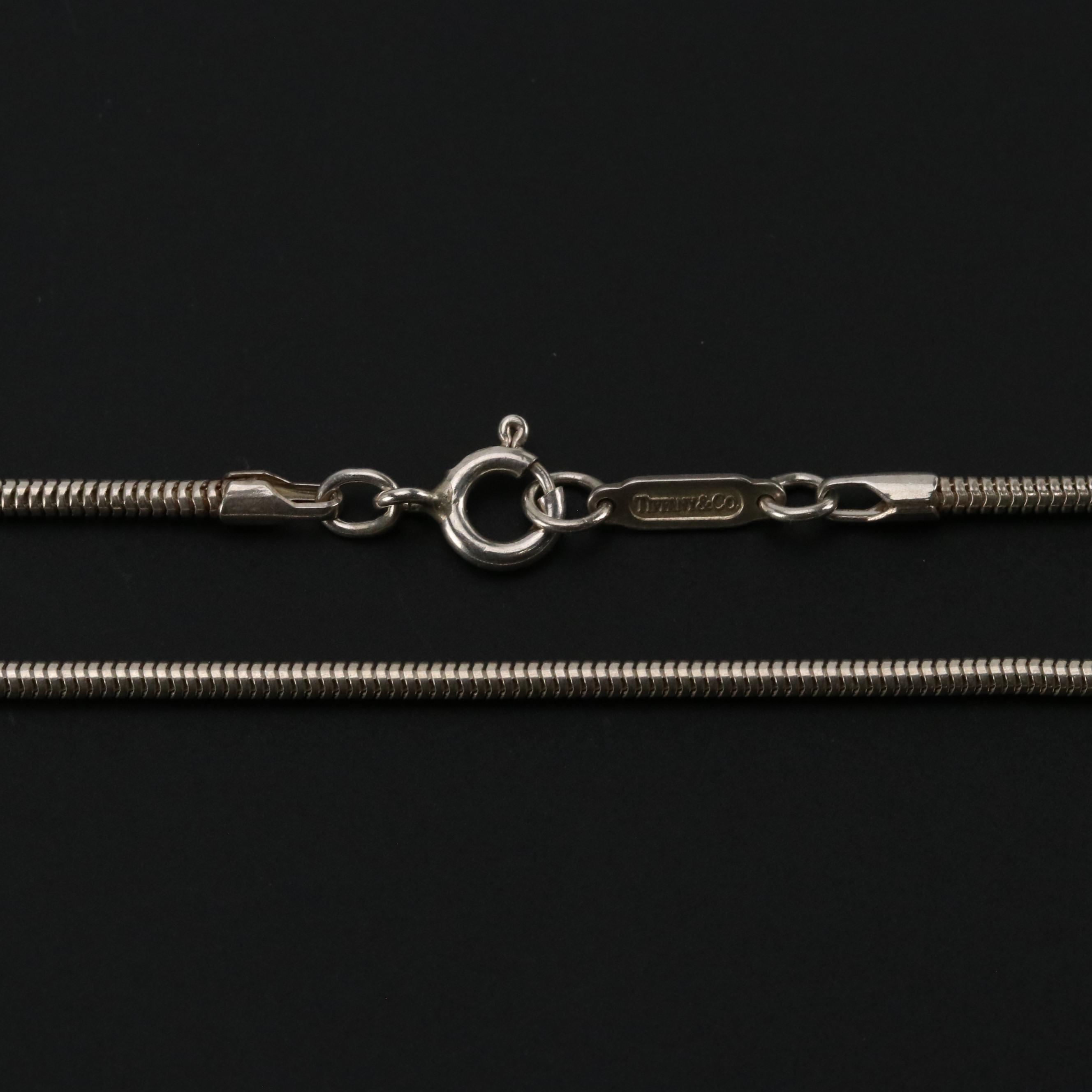 Tiffany & Co. Sterling T & Co. 1837 Bar Pendant Necklace