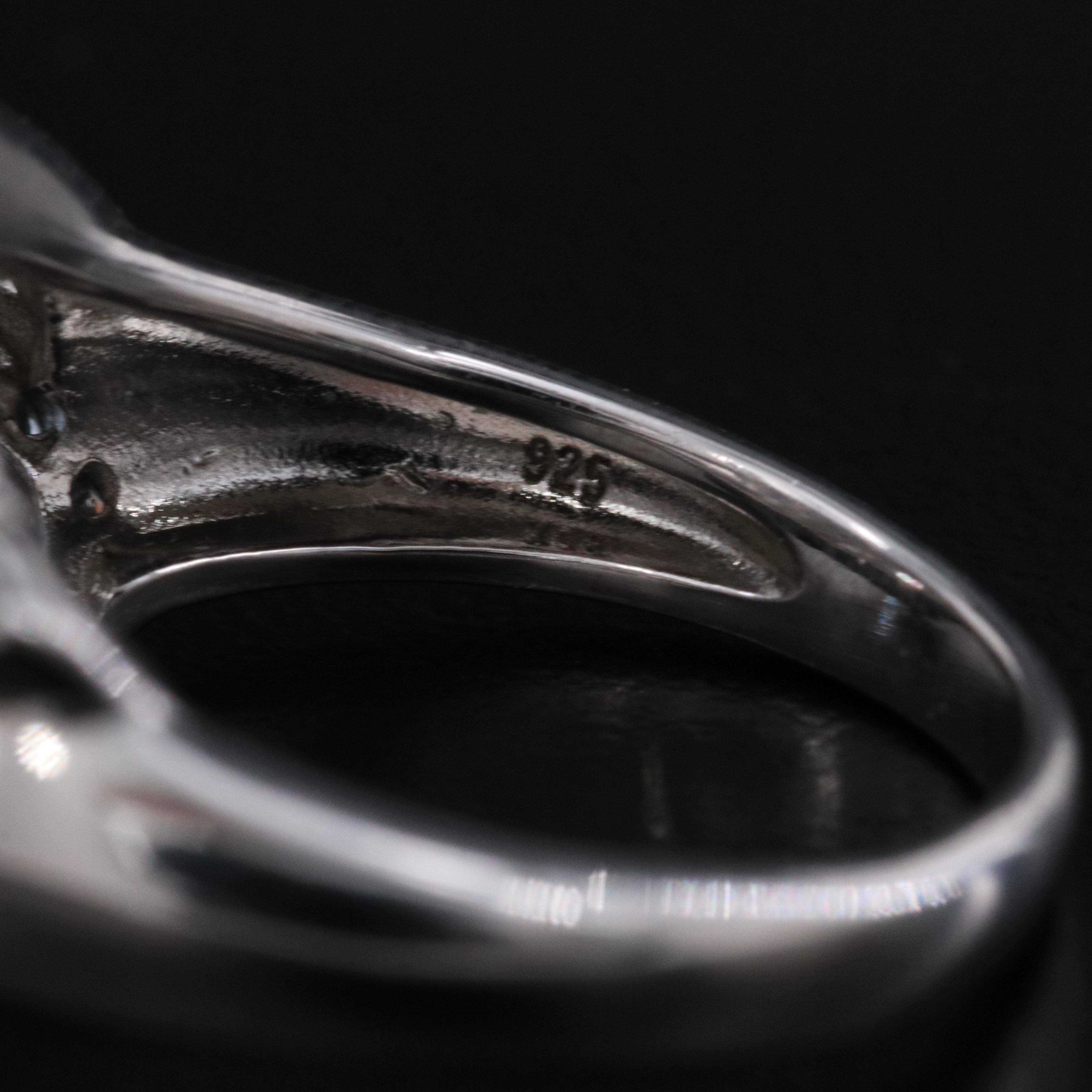 Sterling Sapphire, Spinel, and CZ Ring