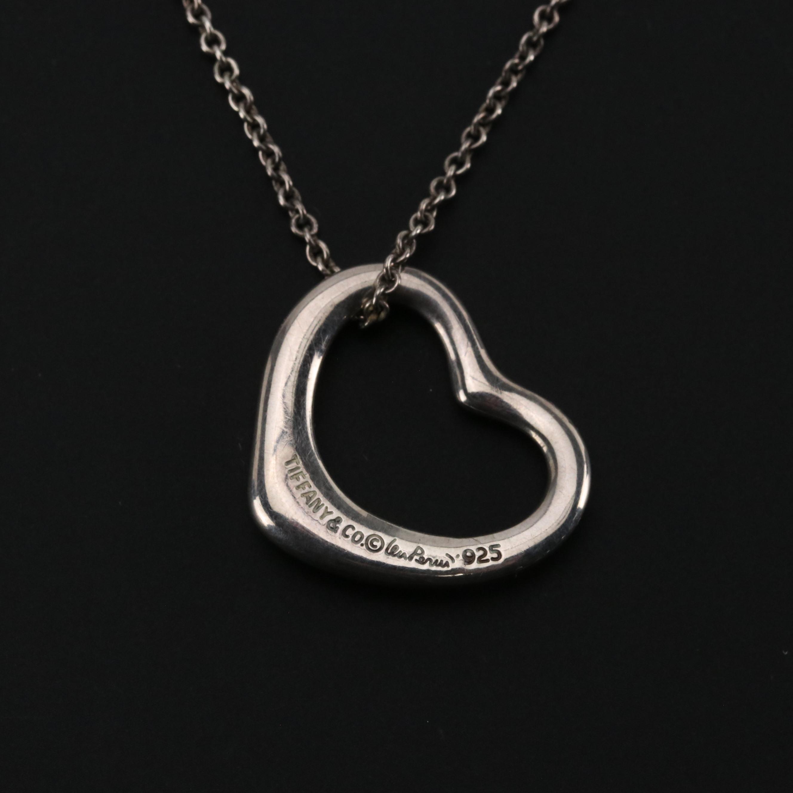 Elsa Peretti for Tiffany & Co. Sterling Open Heart Pendant Necklace