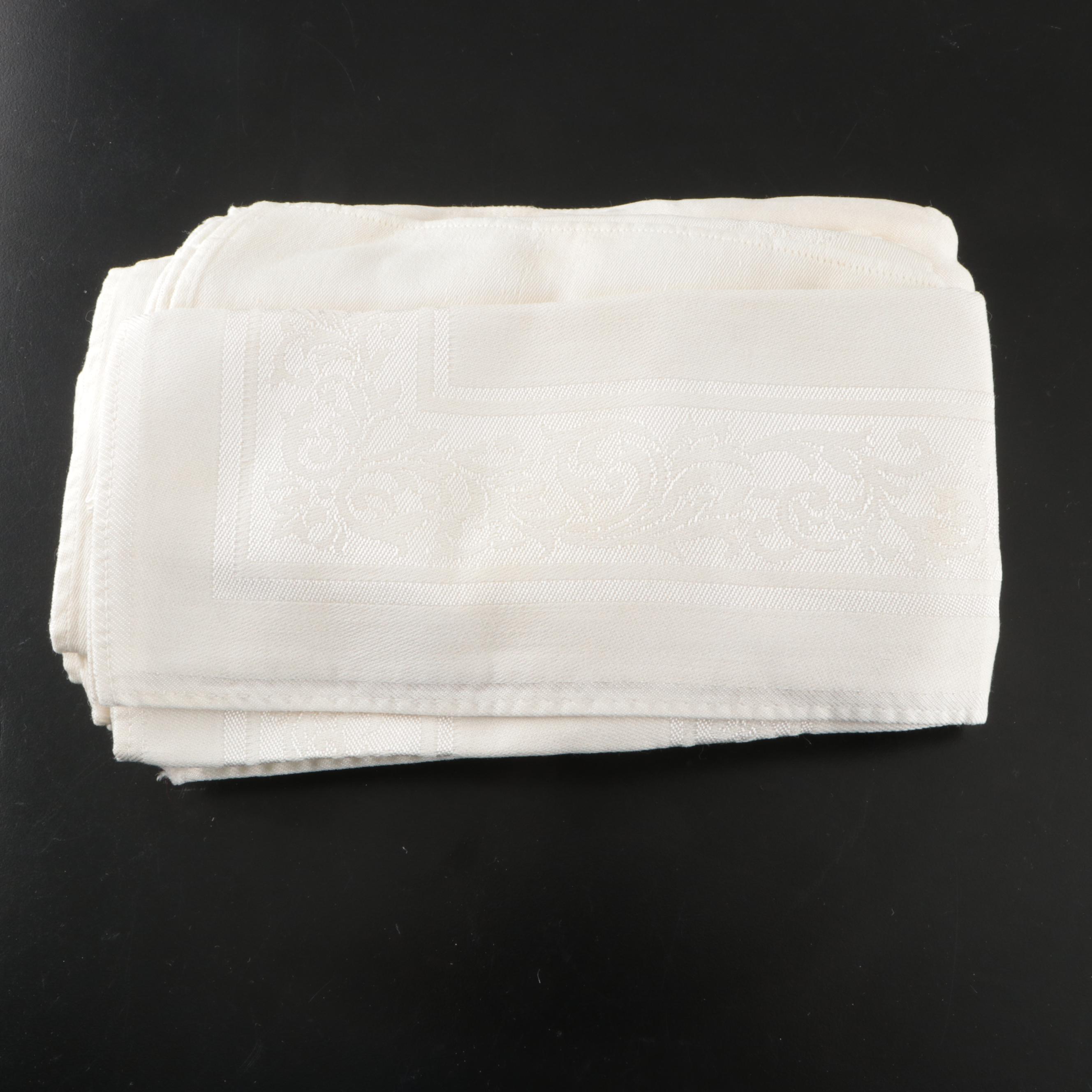 Hand-Embroidered, Applique, and Other Floral Napkins with Vintage Ephemera