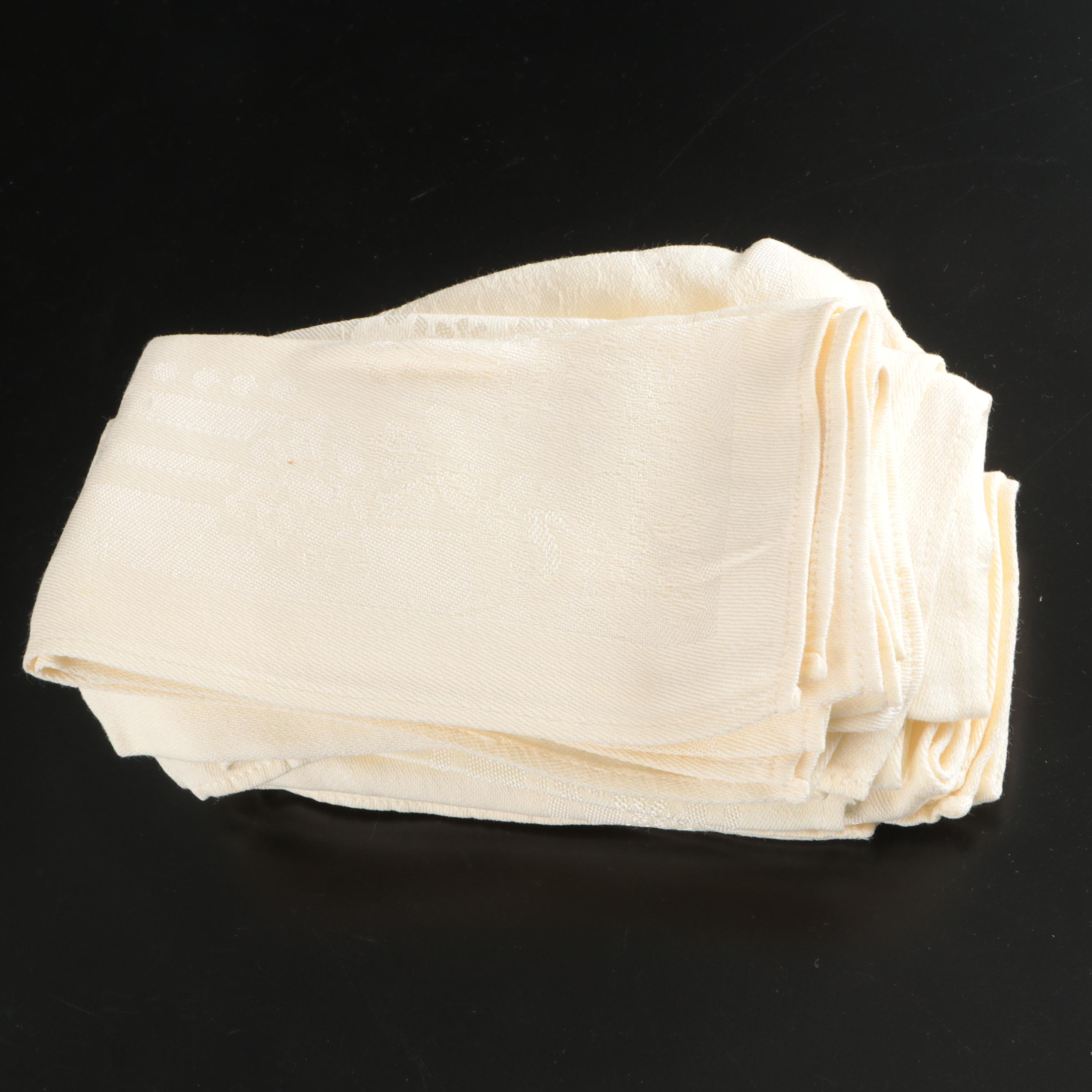 Hand-Embroidered, Applique, and Other Floral Napkins with Vintage Ephemera