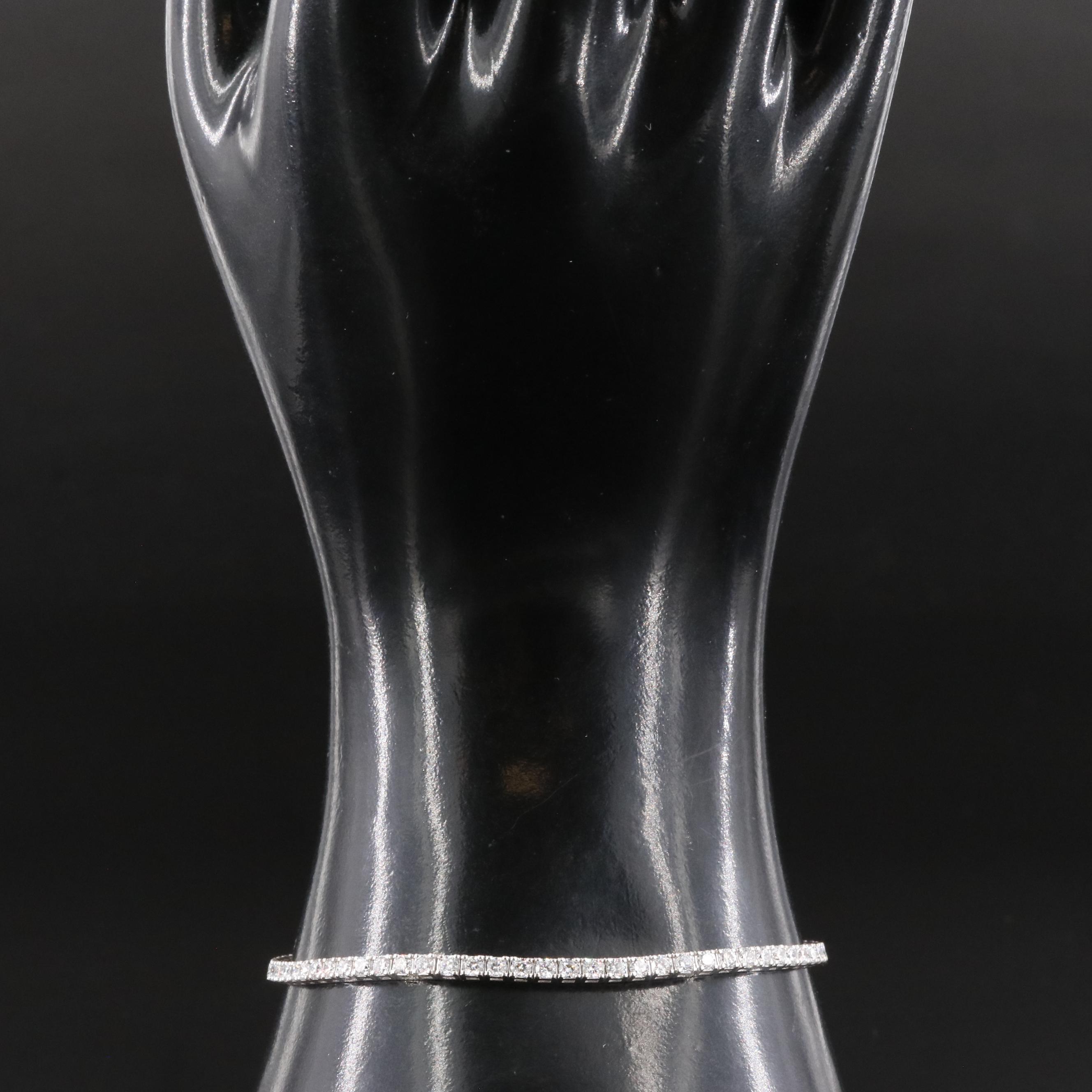 14K 3.00 CTW Lab Grown Diamond Line Bracelet with IGI Jewelry Report