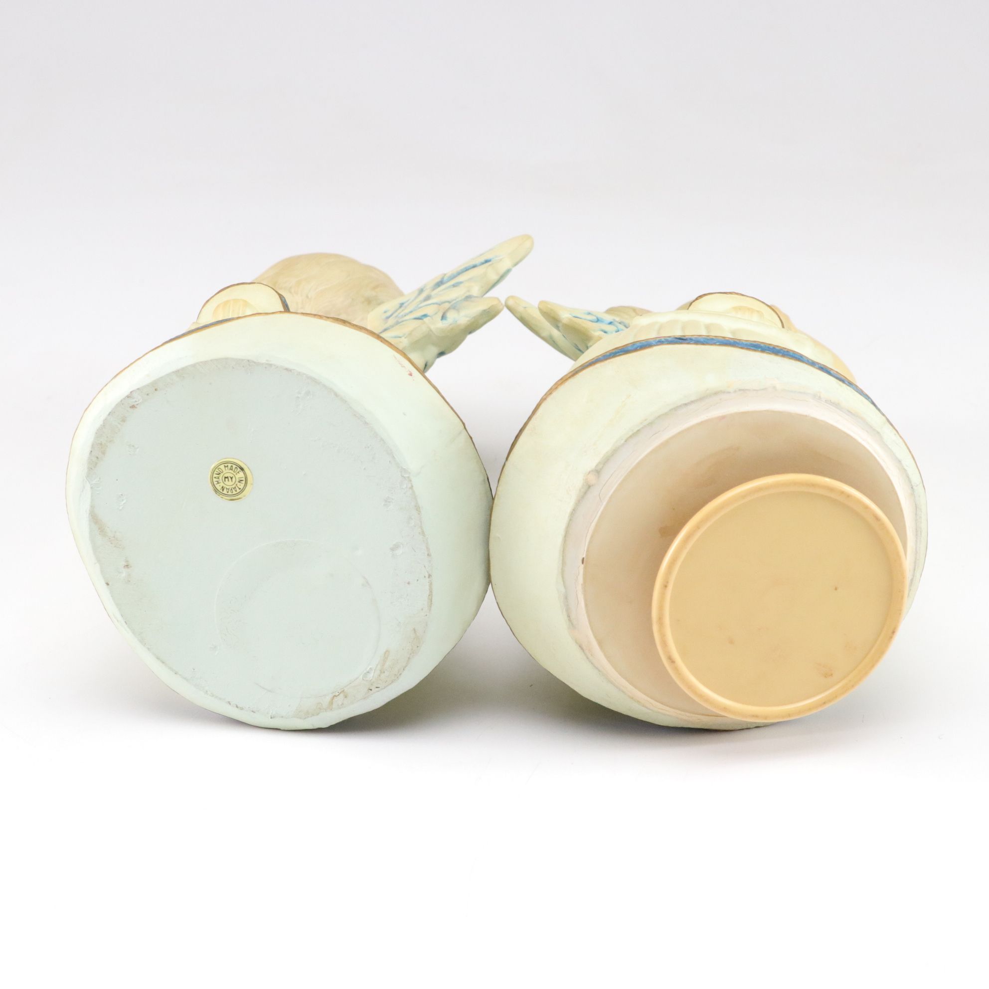 Precious Moments Angel Statues with Japanese Chalkware Kissing Angels