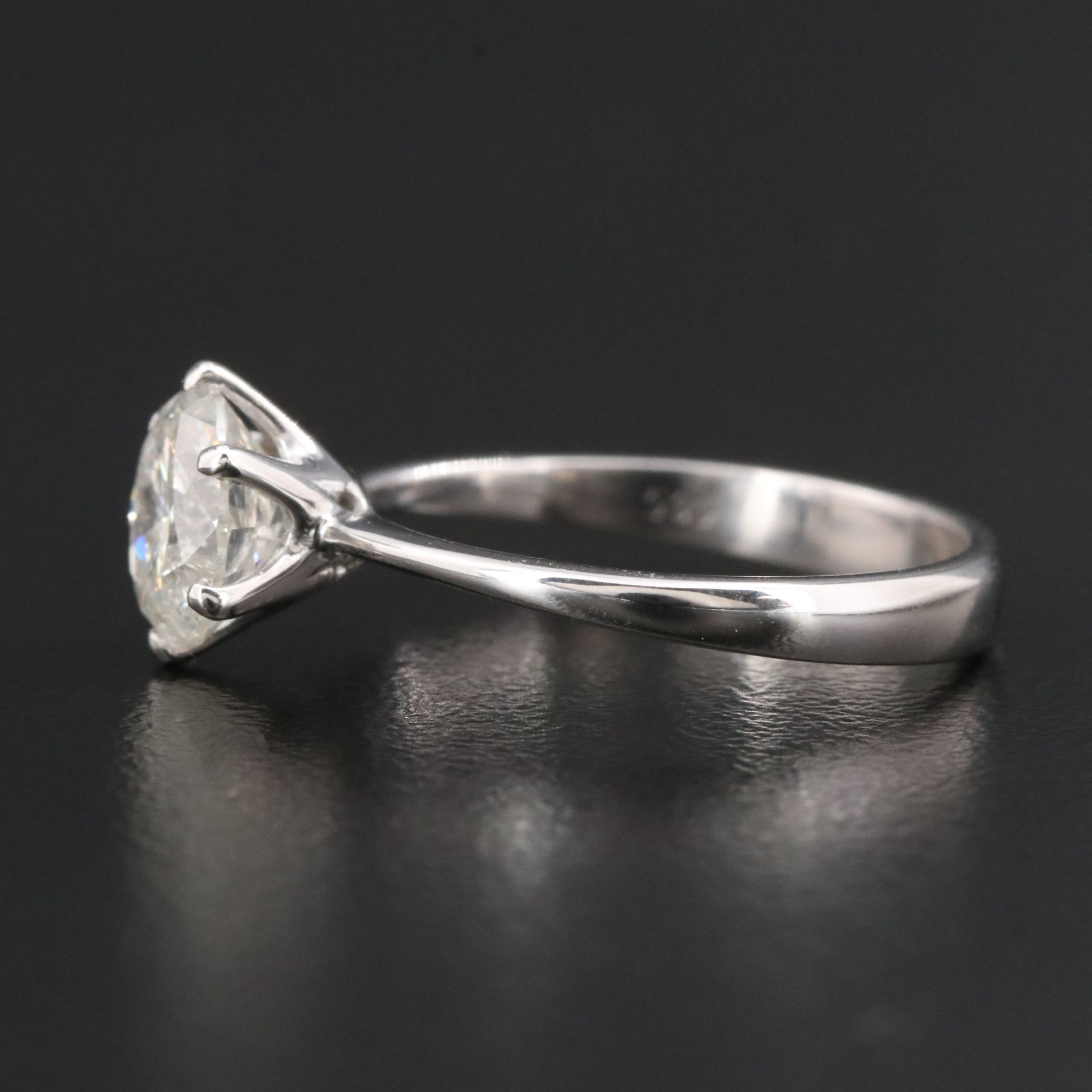 14K 1.53 CT Diamond Solitaire Ring with IGI Jewelry Report