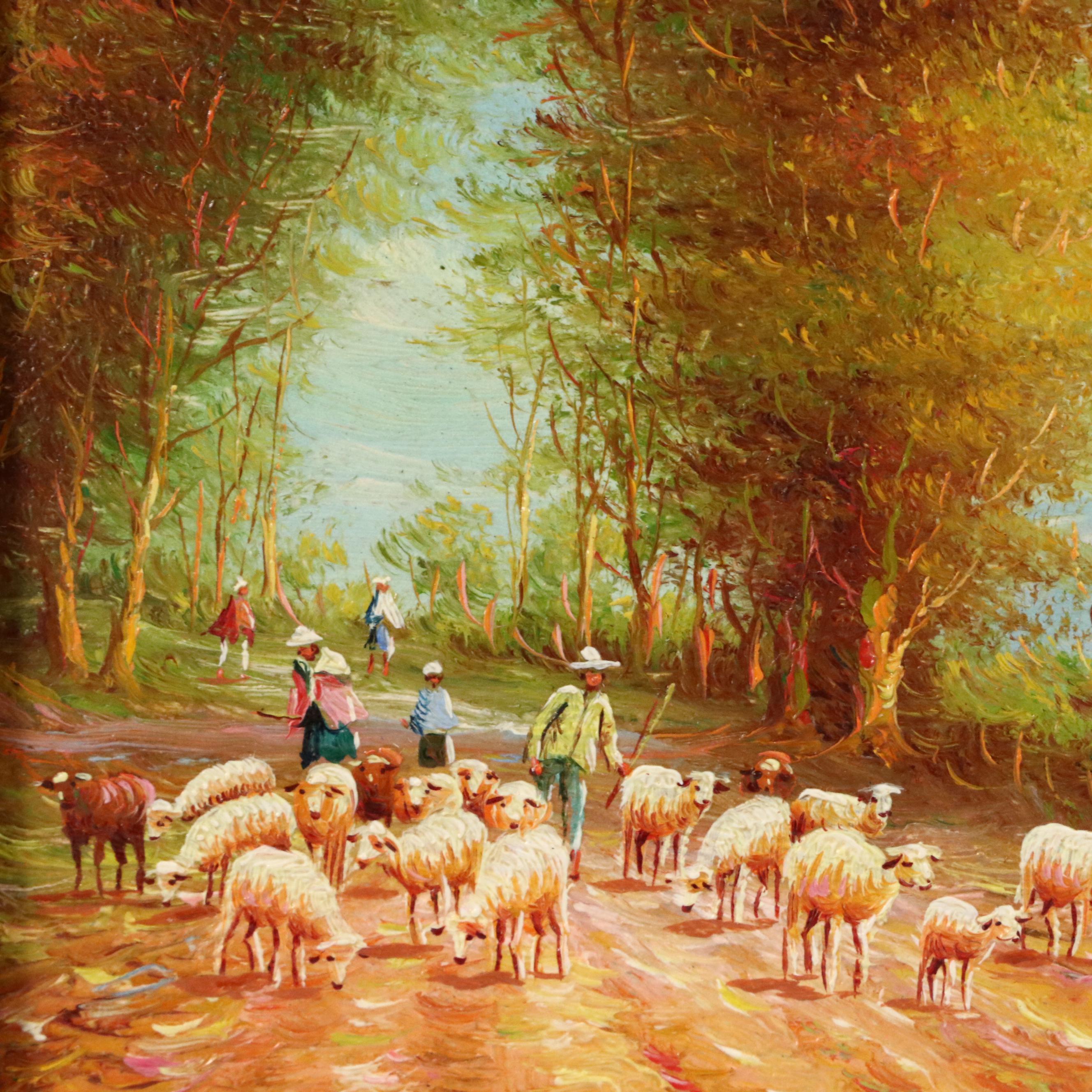 Oswaldo Moncayo Ecuadorian Landscape Oil Paintings, Mid-20th Century