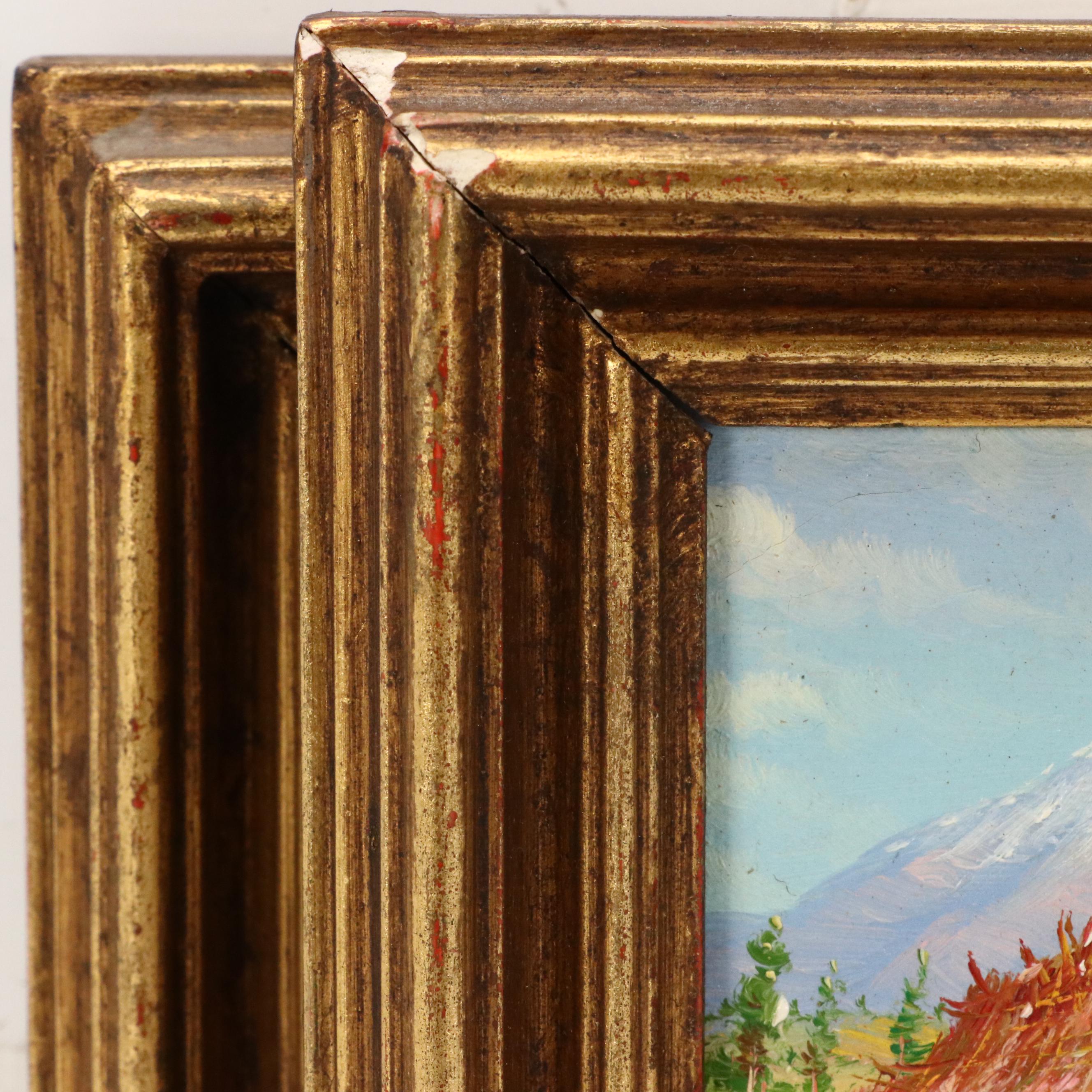 Oswaldo Moncayo Ecuadorian Landscape Oil Paintings, Mid-20th Century