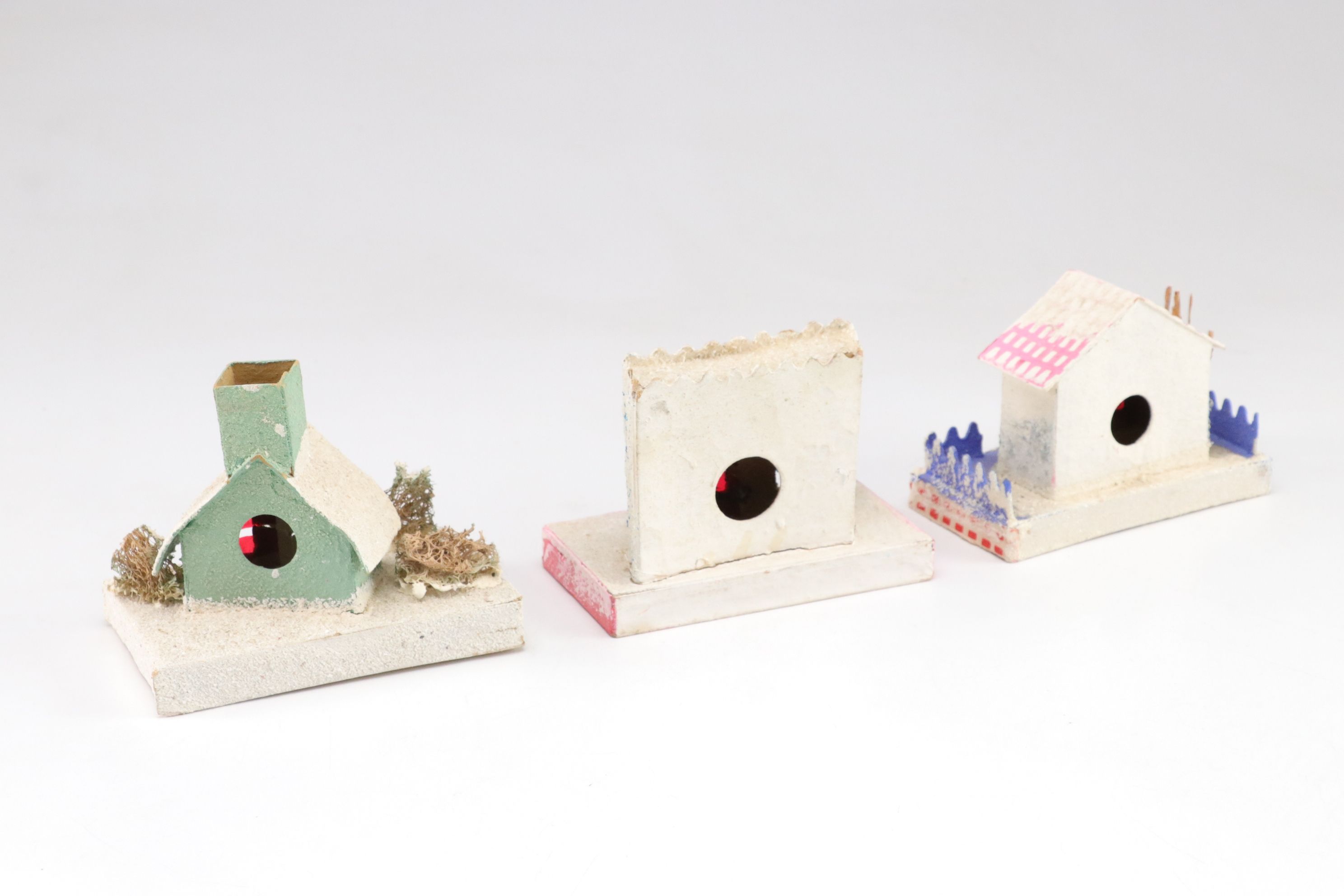 Japanese Putz Christmas Village Houses, 1950s