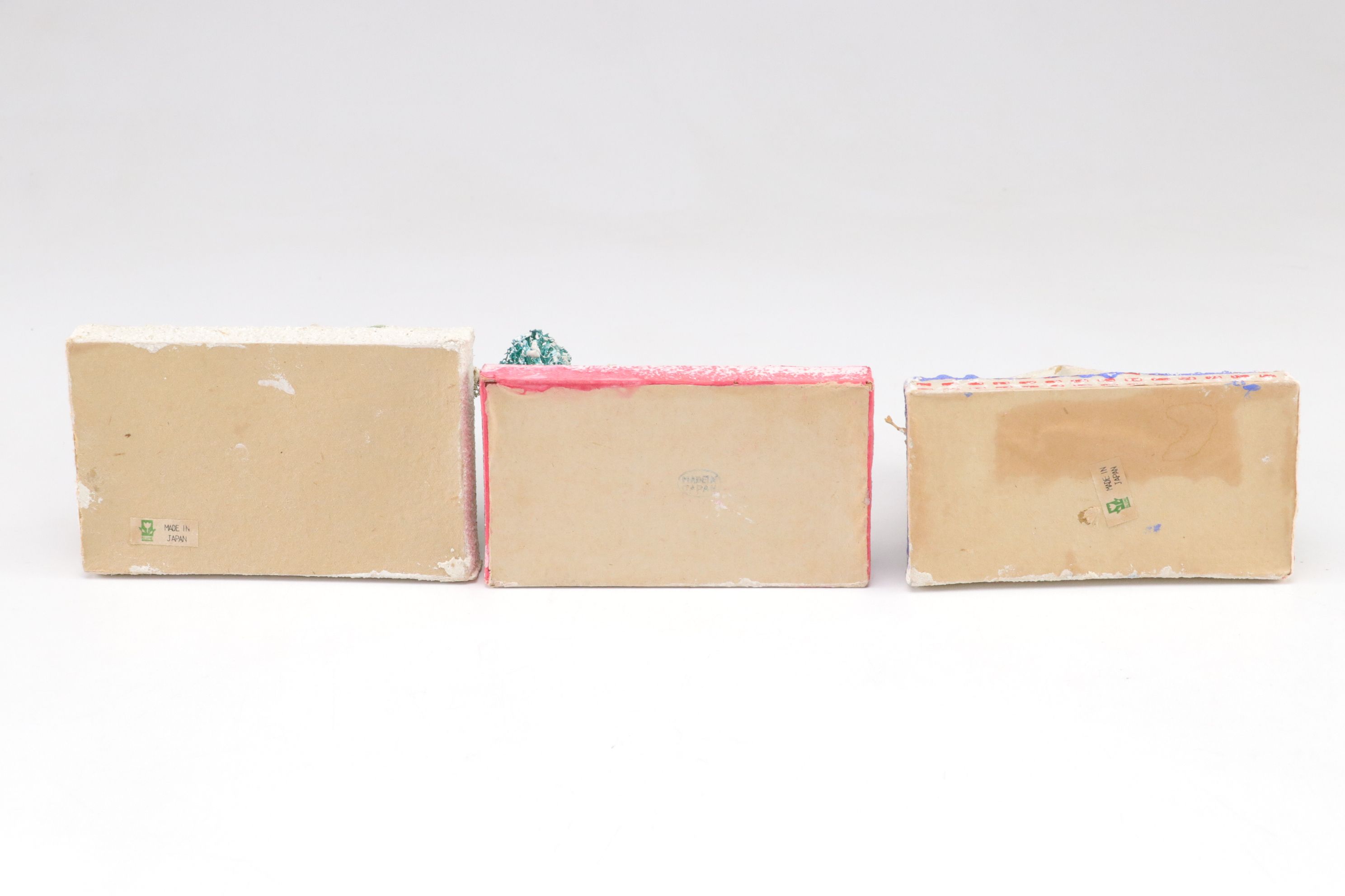 Japanese Putz Christmas Village Houses, 1950s