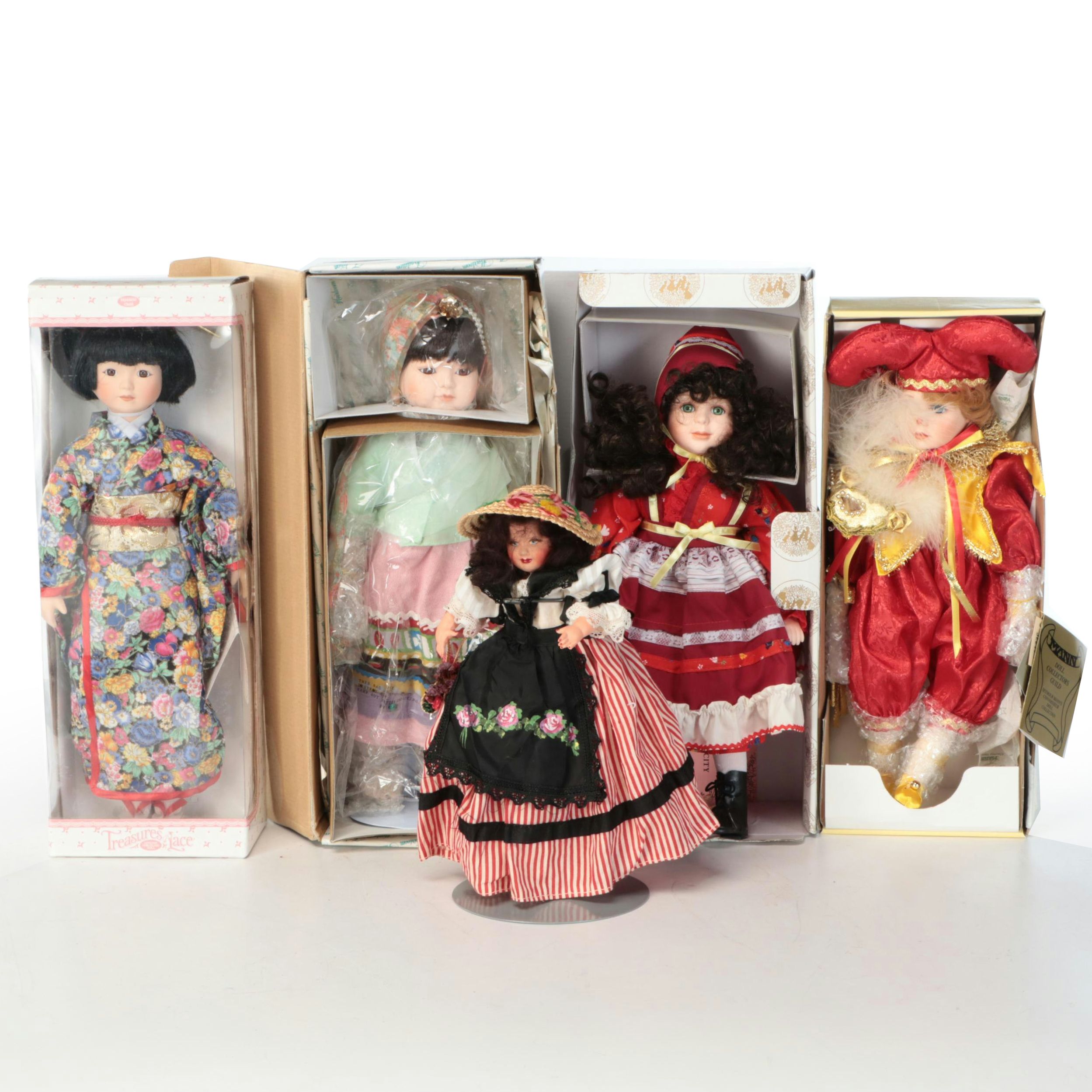 Treasures In Lace, Seymour Mann and Other Hand-Painted Porcelain Dolls