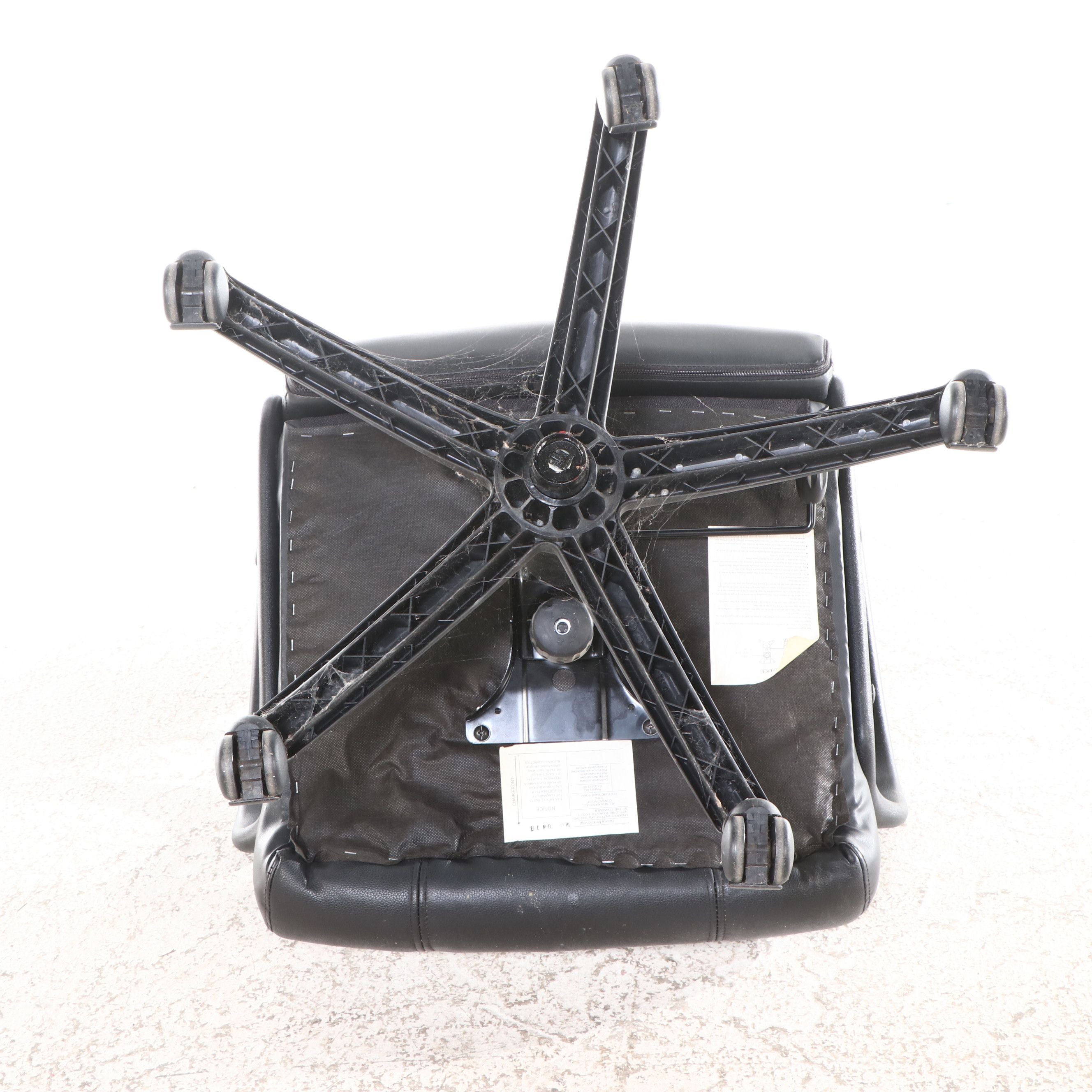 Contemporary Black Faux Leather Upholstered Office Chair