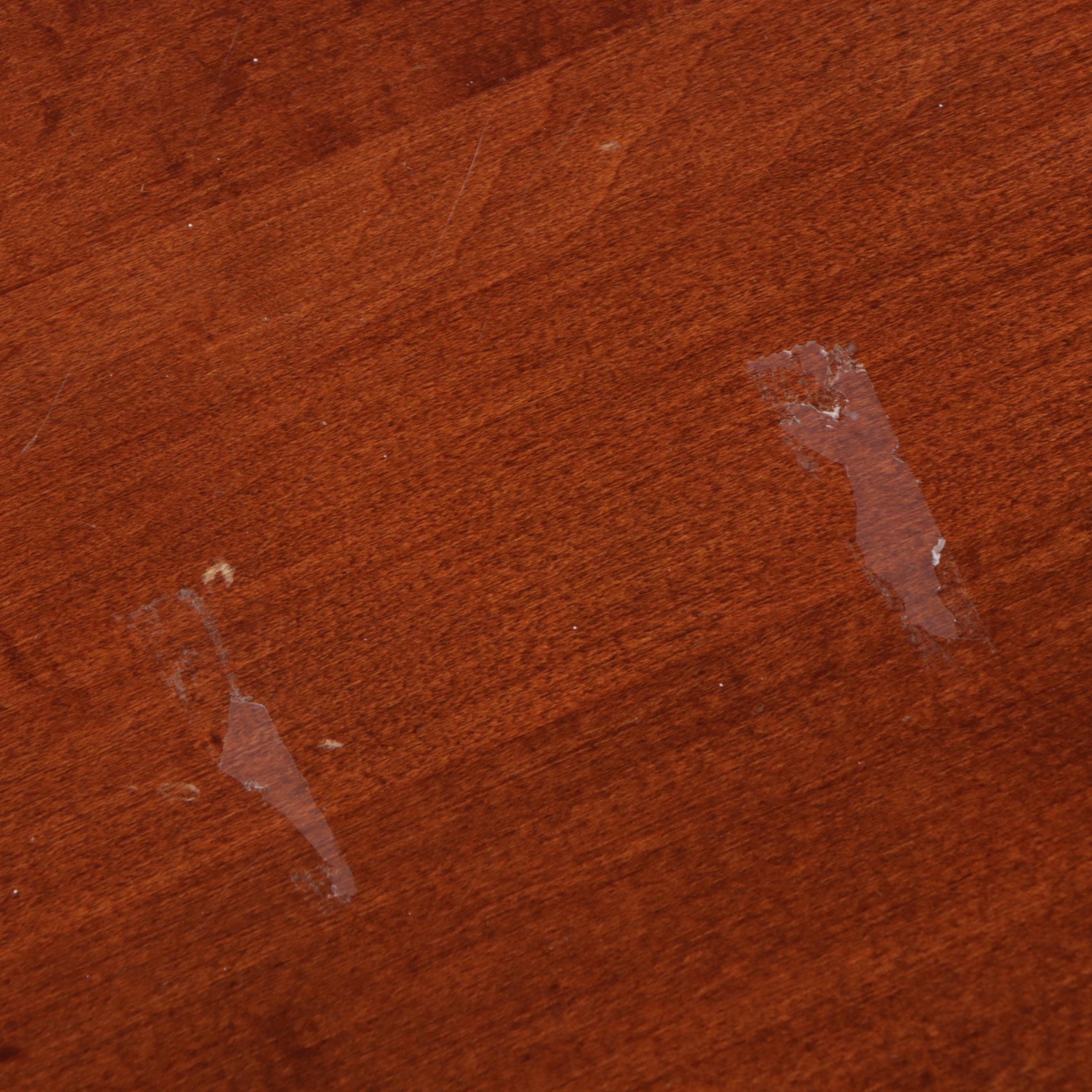 Two Broyhill Queen Anne Style Cherry End Tables, Late 20th Century