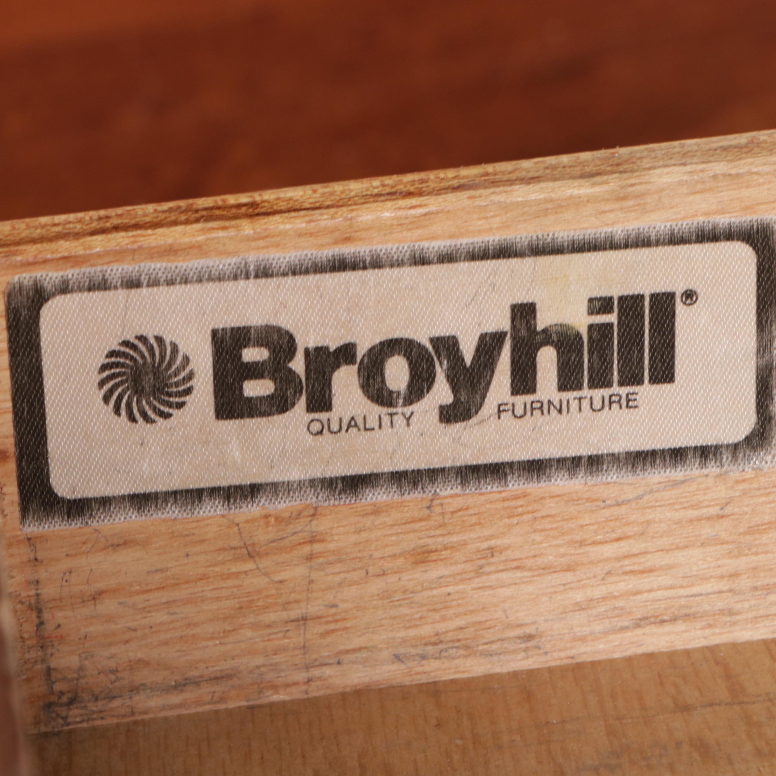 Two Broyhill Queen Anne Style Cherry End Tables, Late 20th Century