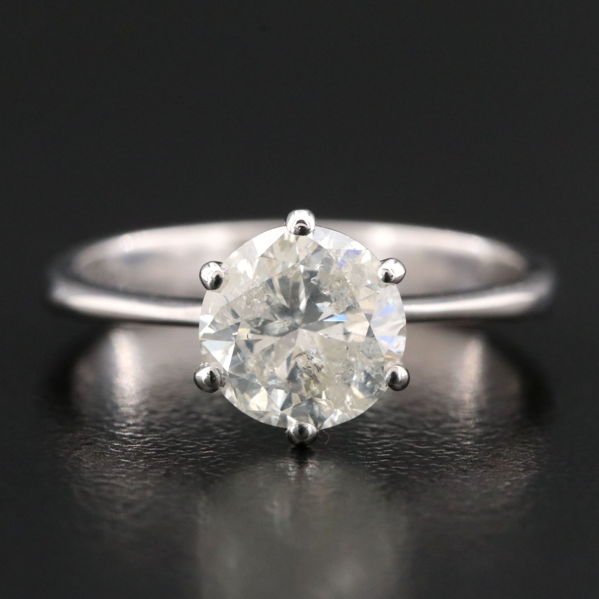14K 1.53 CT Diamond Solitaire Ring with IGI Jewelry Report