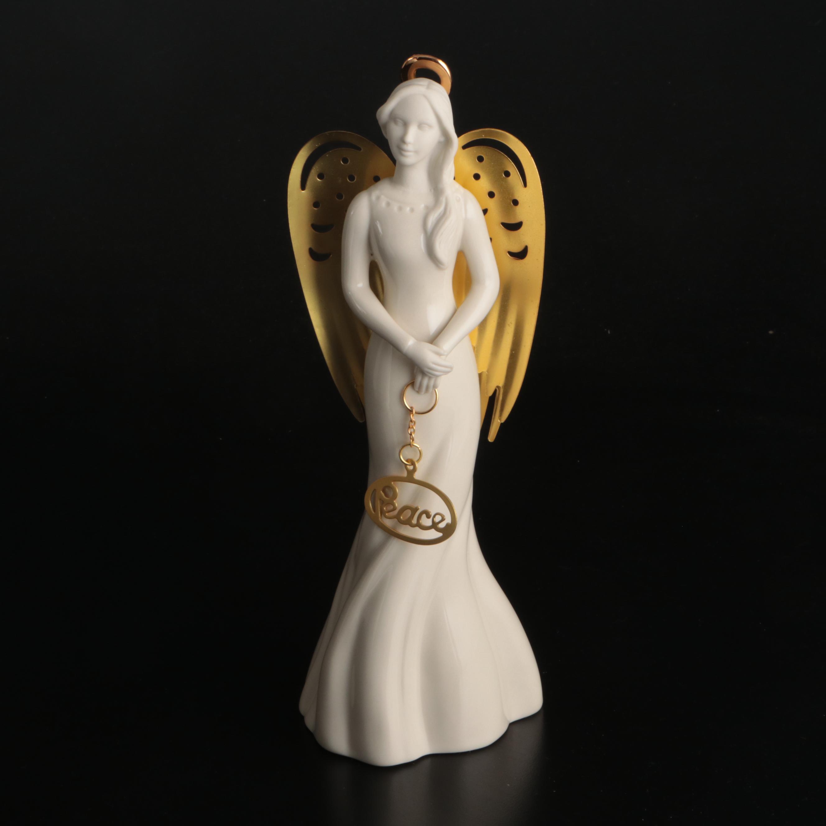 Lenox Angel Figurine with Other Angels and More Christmas Décor