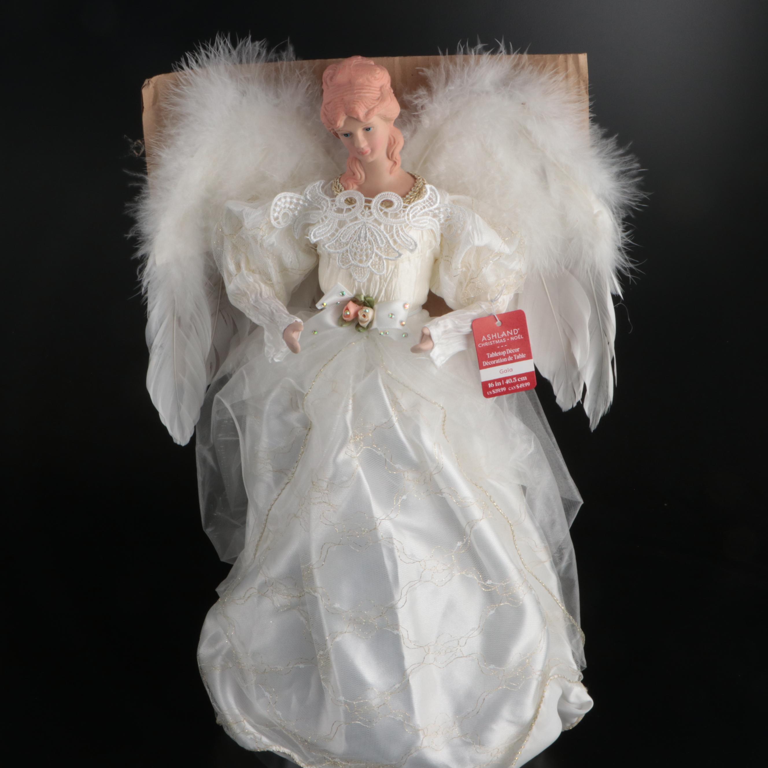Lenox Angel Figurine with Other Angels and More Christmas Décor