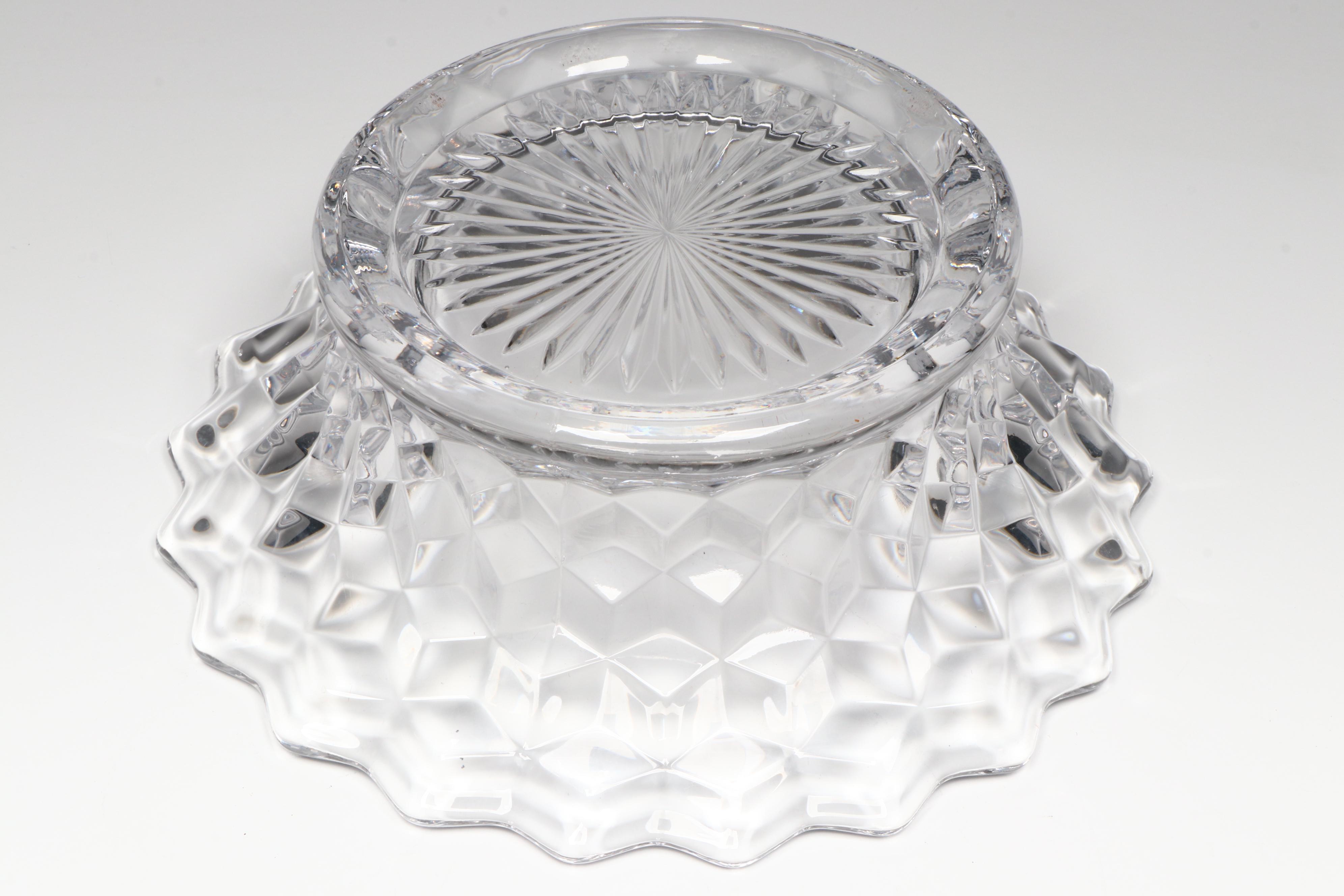 Anchor Hocking "Miss America" Depression Glass Platter with Other Glass Décor