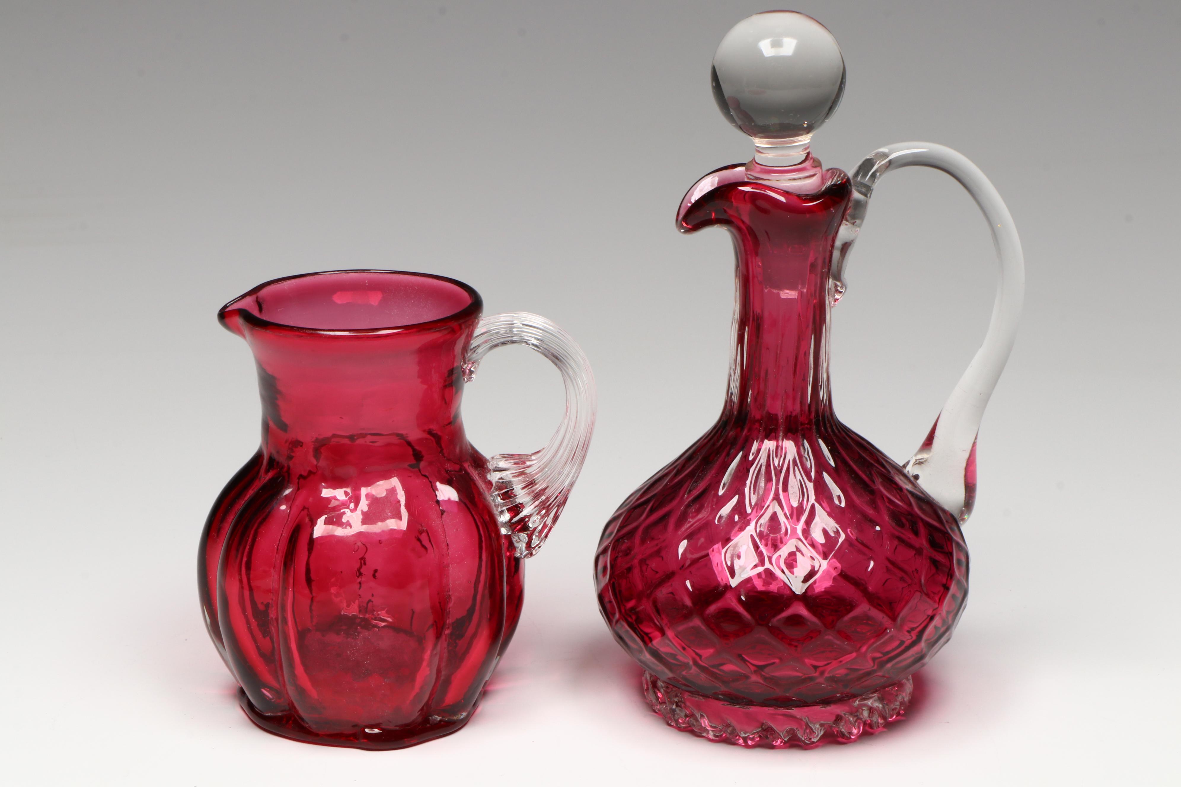 Anchor Hocking "Miss America" Depression Glass Platter with Other Glass Décor