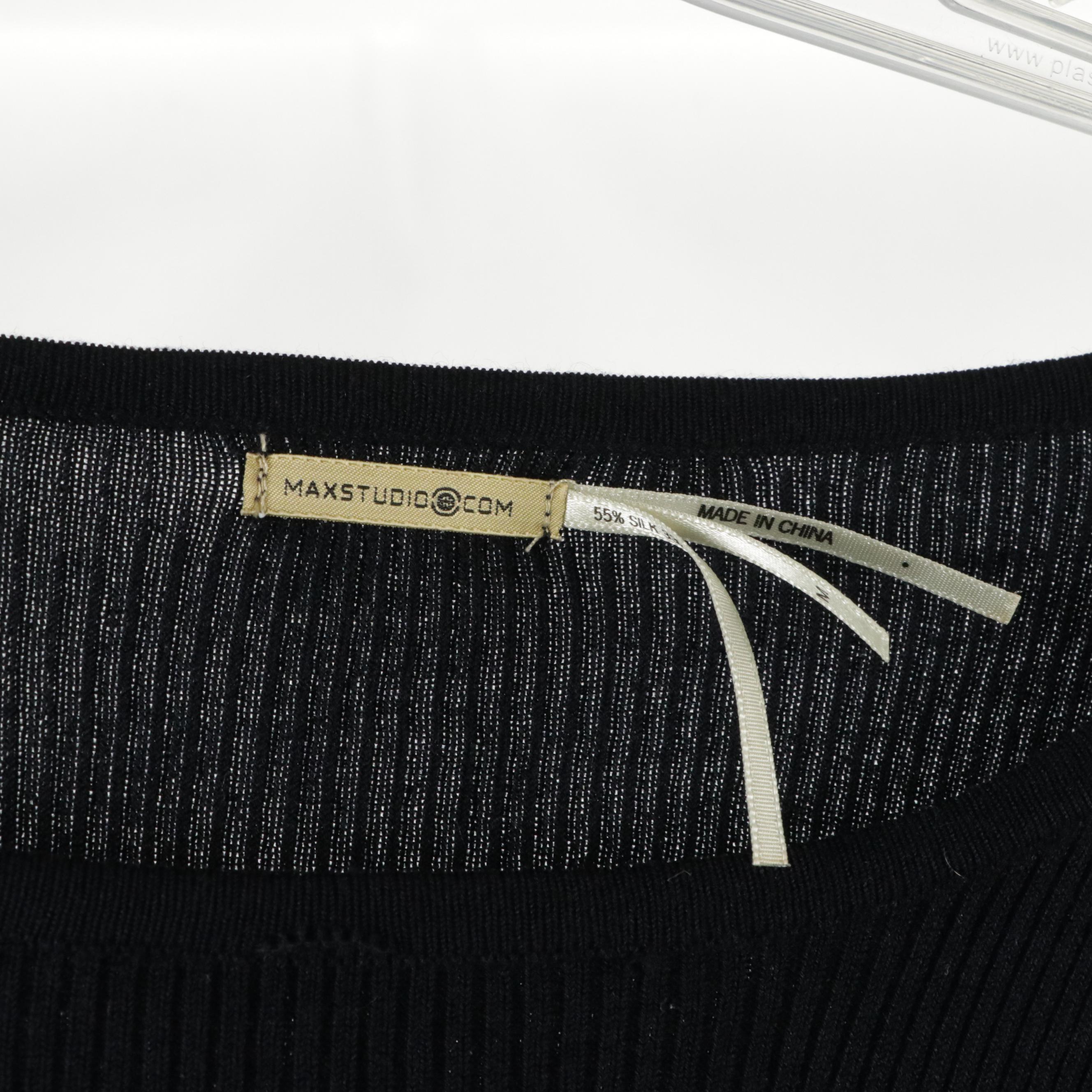 Leon Max Pleated Silk Blouses, Stretch Cotton Dress Pants, and Other Knit Tops