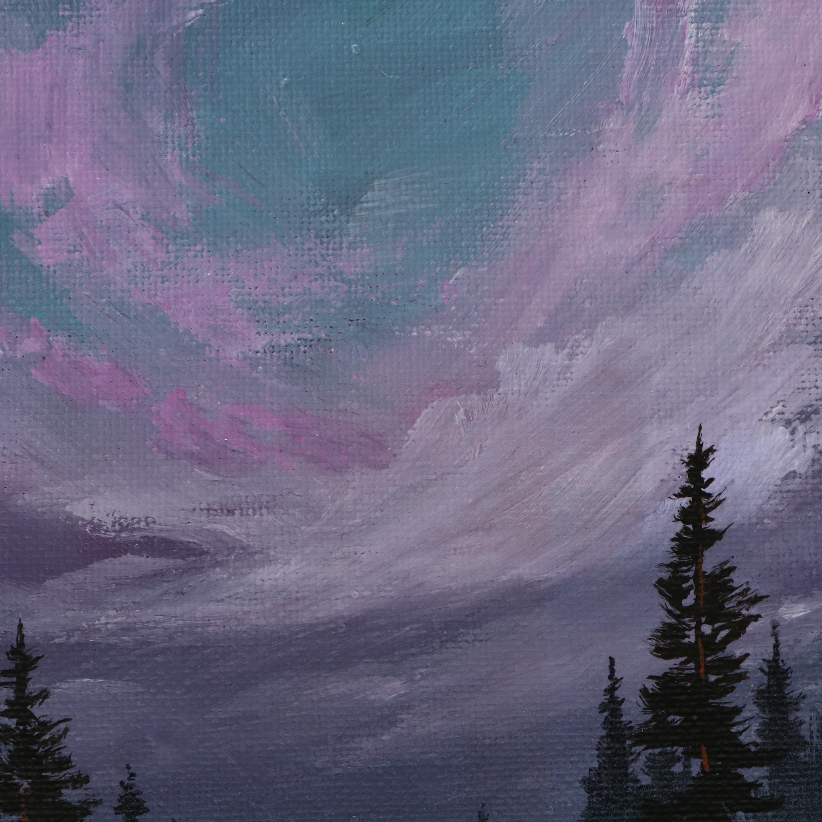 Doug "Bumo" Johnpeer Landscape Oil Painting "Sleepwalk in Smoke," 2025