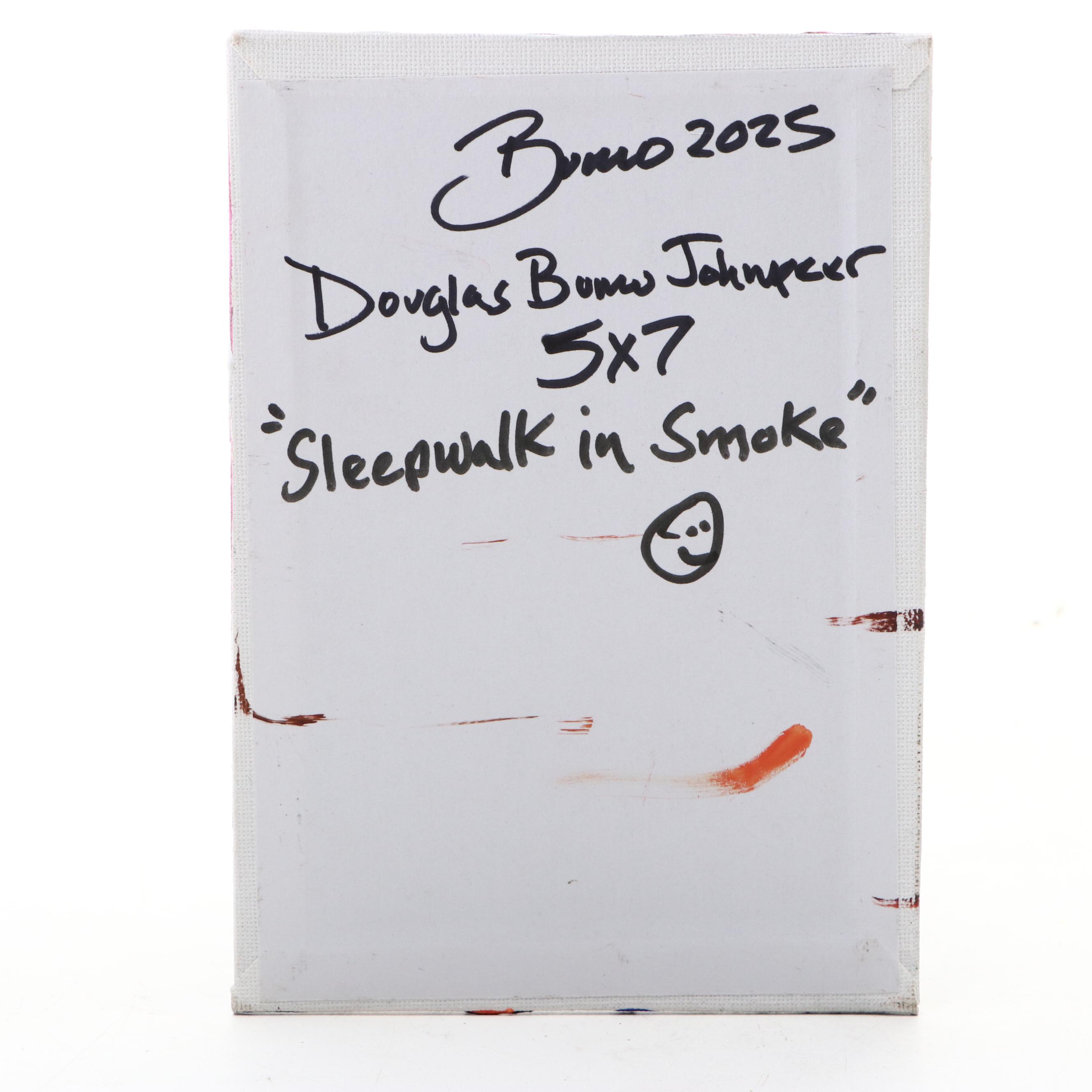 Doug "Bumo" Johnpeer Landscape Oil Painting "Sleepwalk in Smoke," 2025