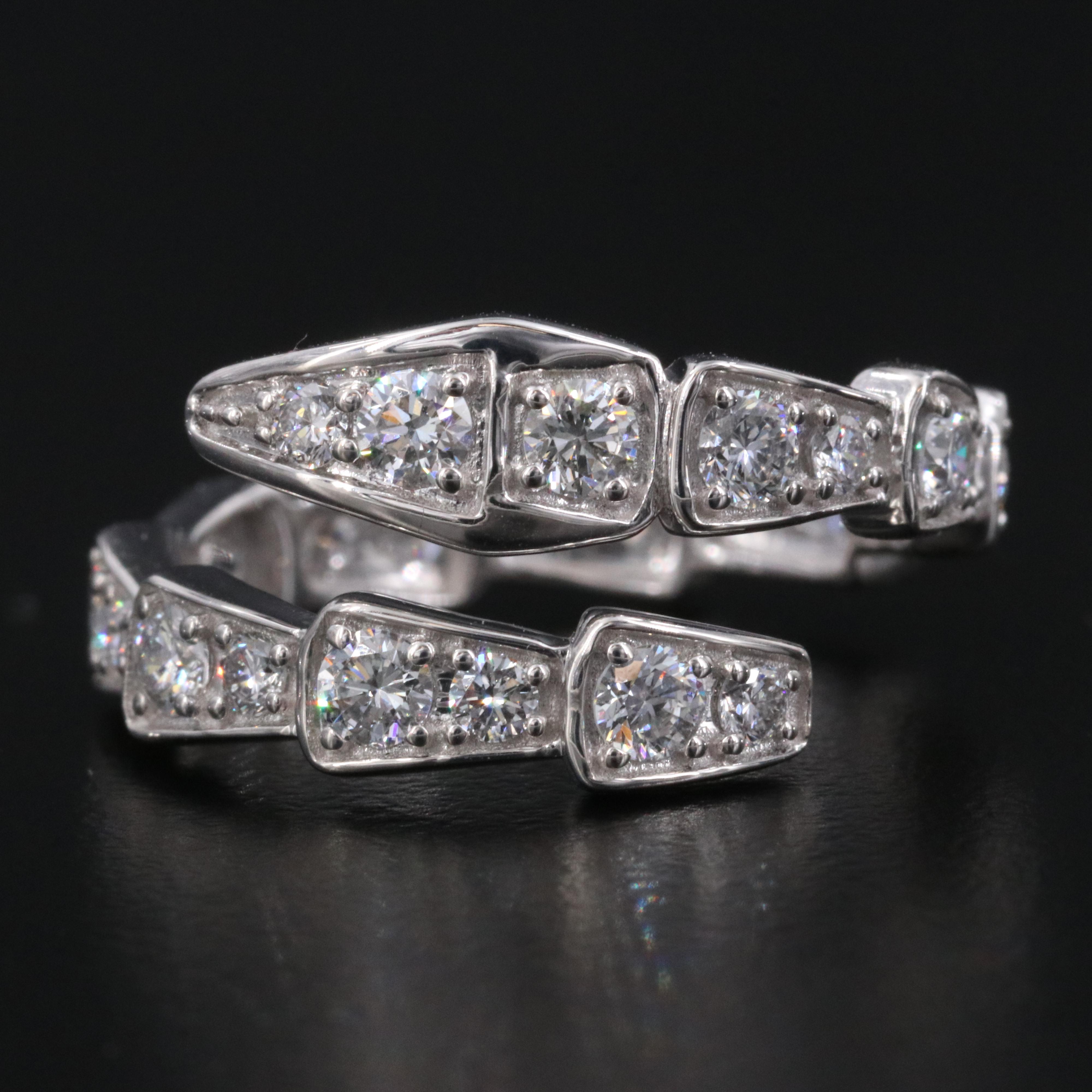 14K 1.50 CTW Lab Grown Diamond Wrap Ring