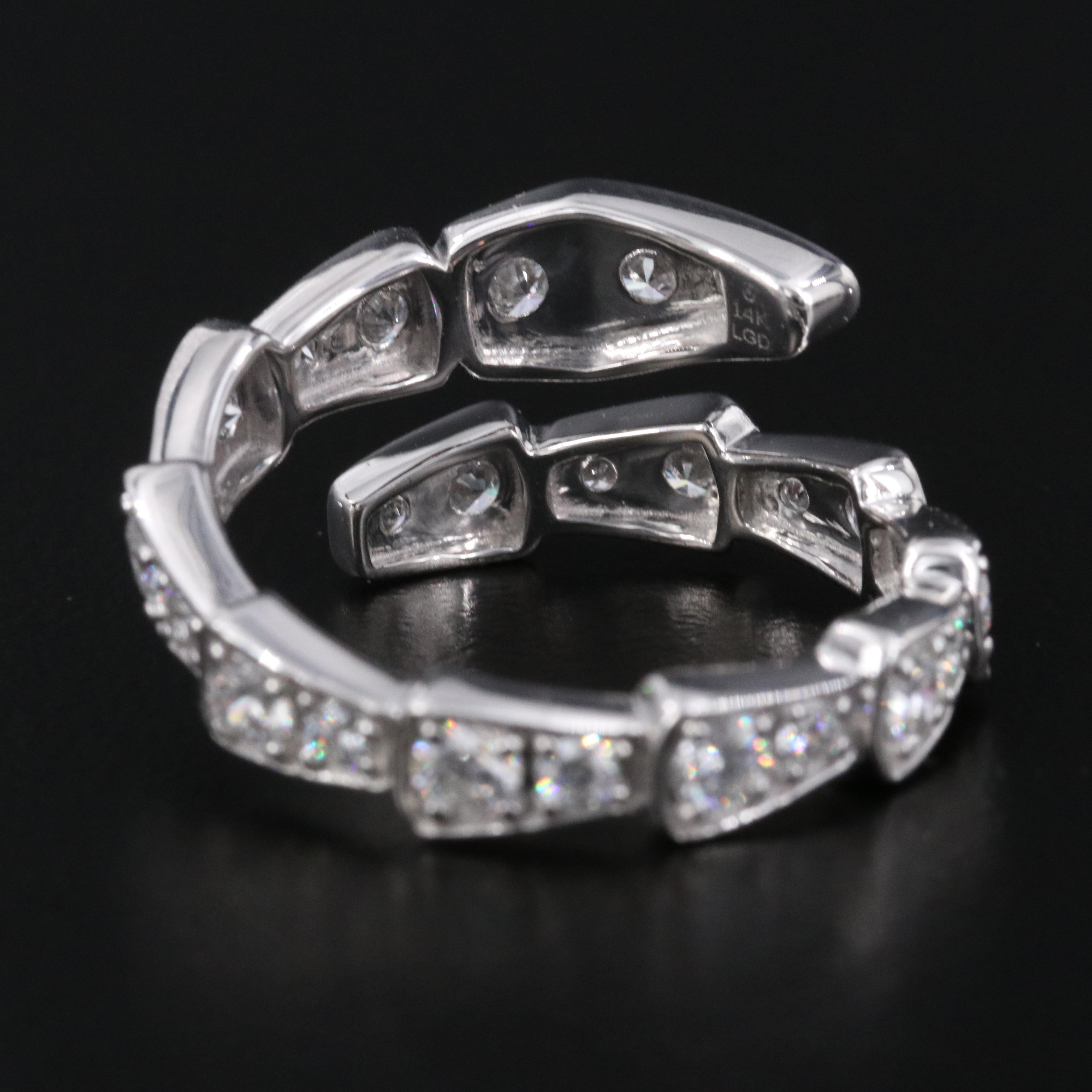 14K 1.50 CTW Lab Grown Diamond Wrap Ring