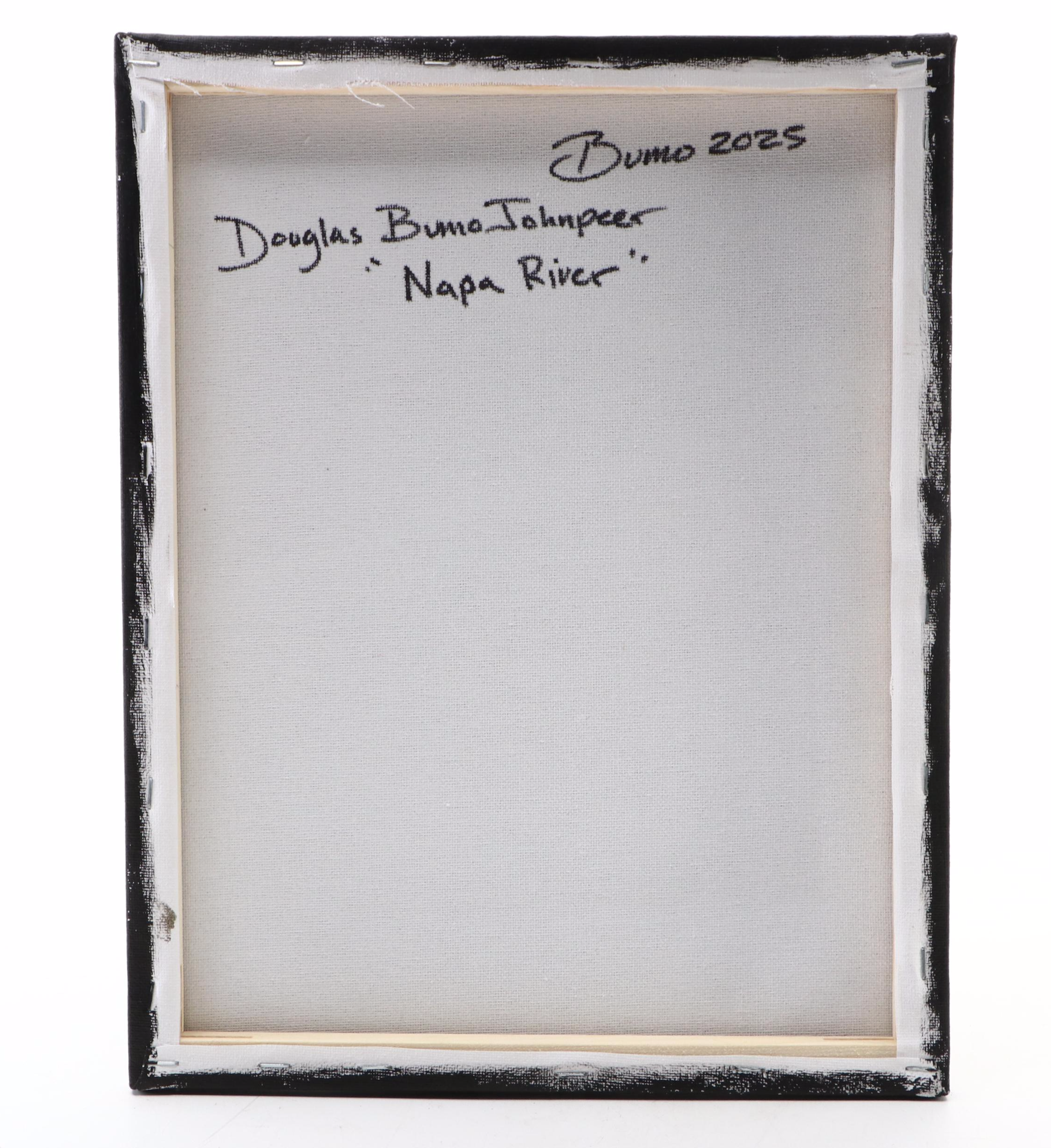 Doug "Bumo" Johnpeer Nocturne Landscape Oil Painting "Napa River," 2025