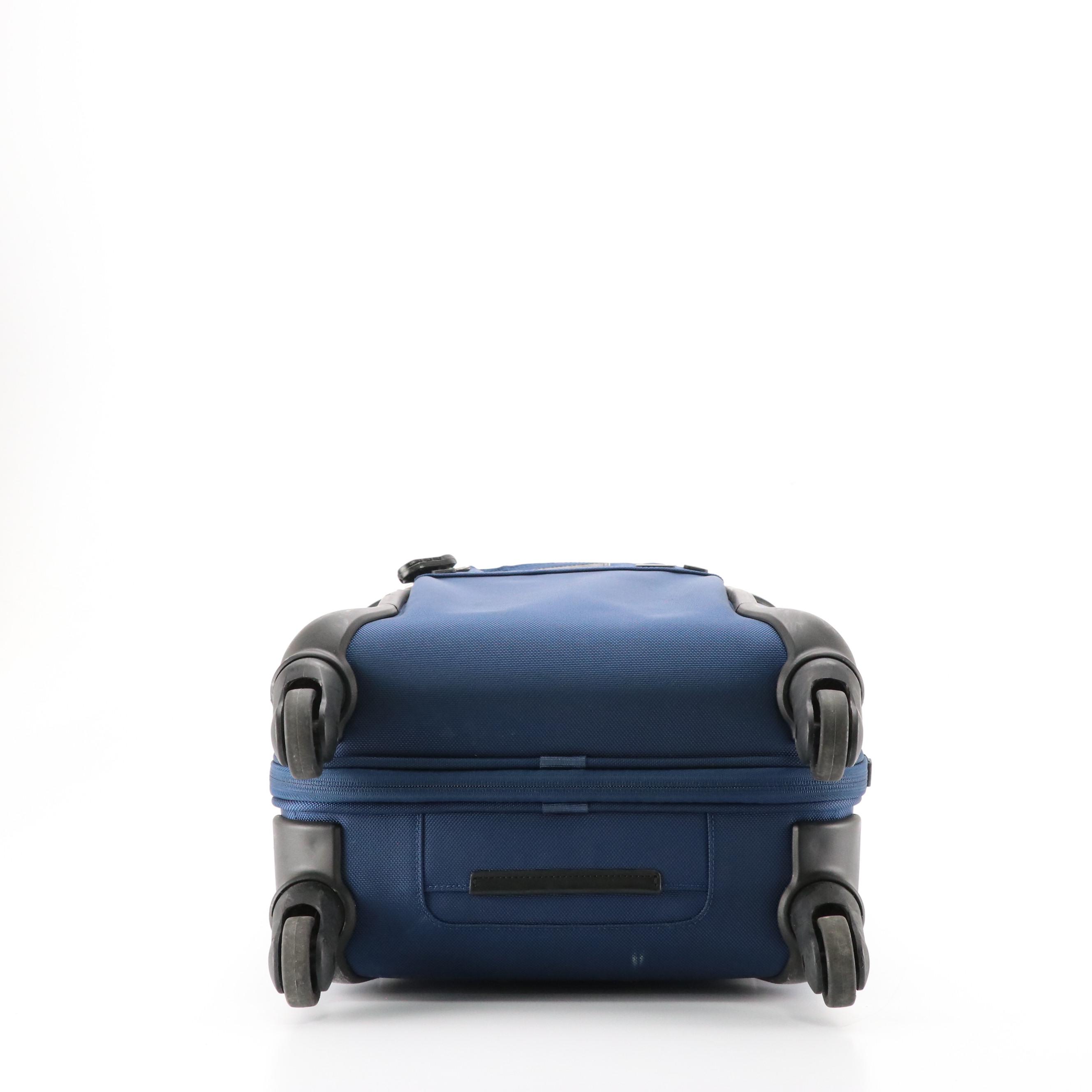 Tumi 'Alpha' Rolling Carry-On Luggage in Blue Ballistic Nylon