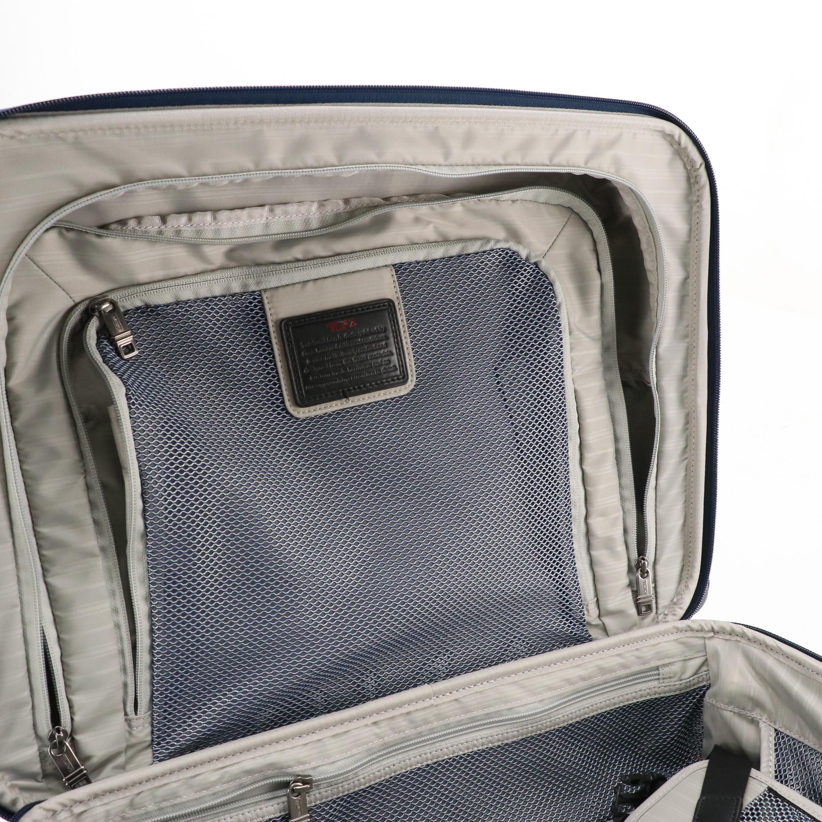 Tumi 'Alpha' Rolling Carry-On Luggage in Blue Ballistic Nylon