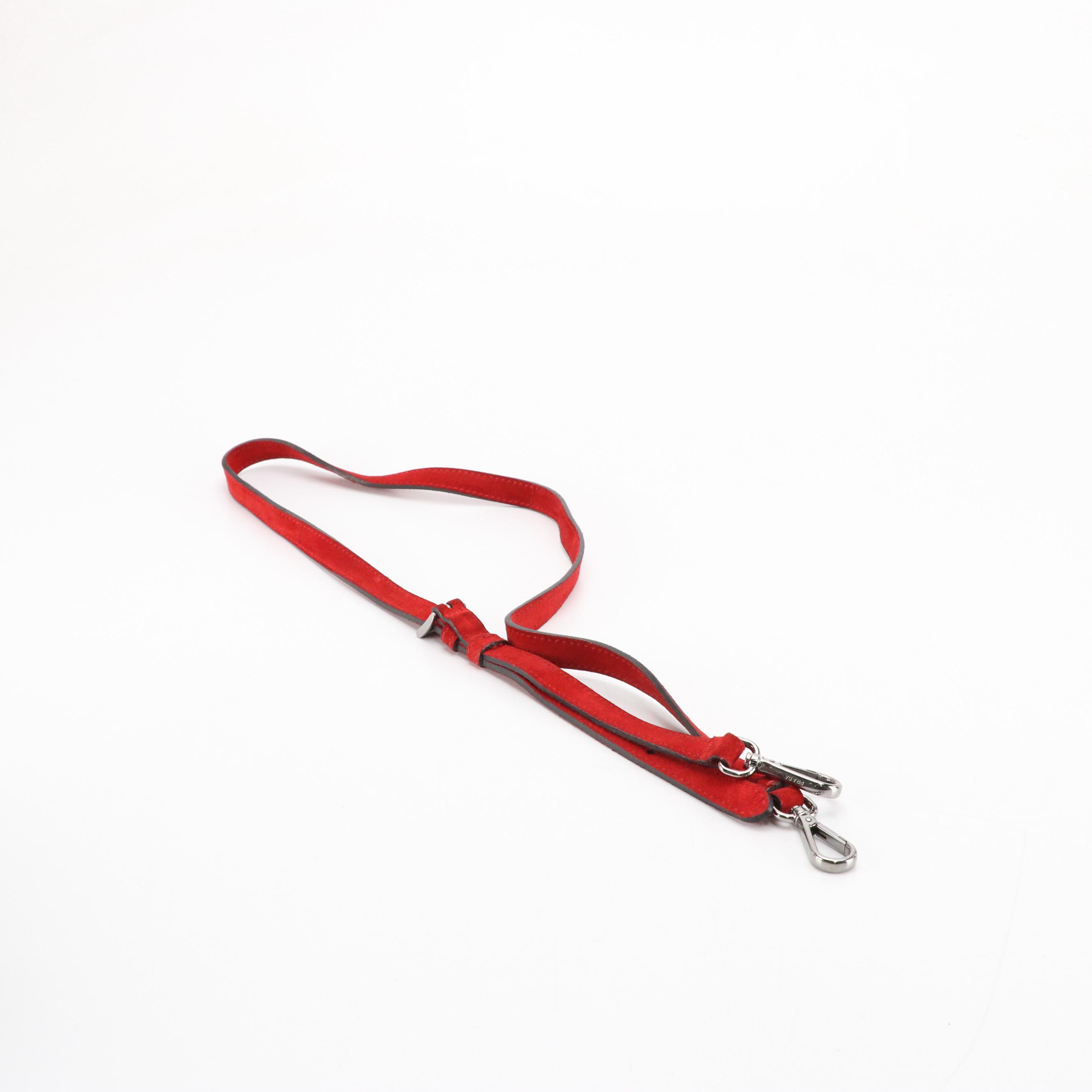 Prada Twin Pocket Two-Way Tote Bag in Red Suede and Lambskin Leather