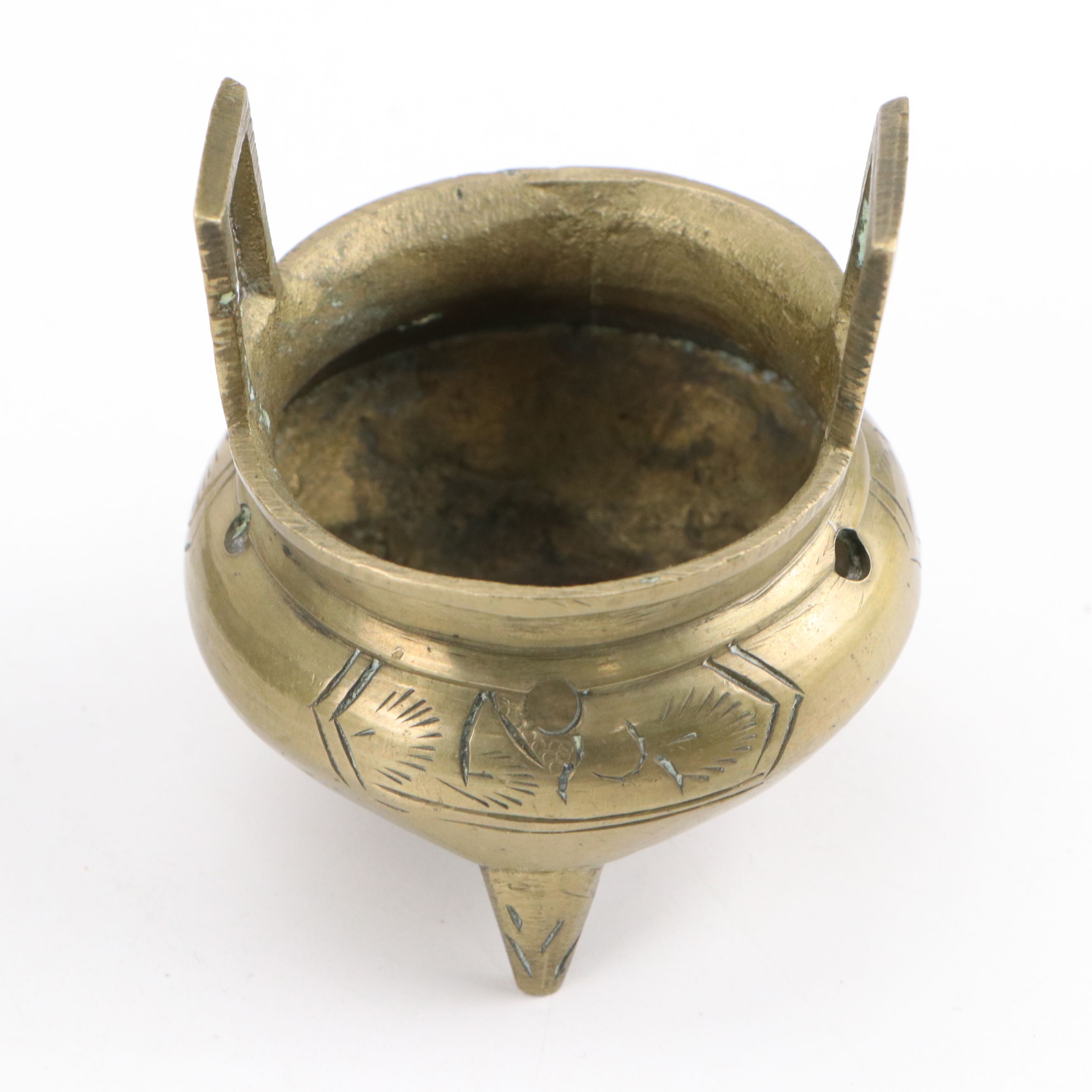 Chinese Wood Vase Bases with Other Brass and Metal Décor