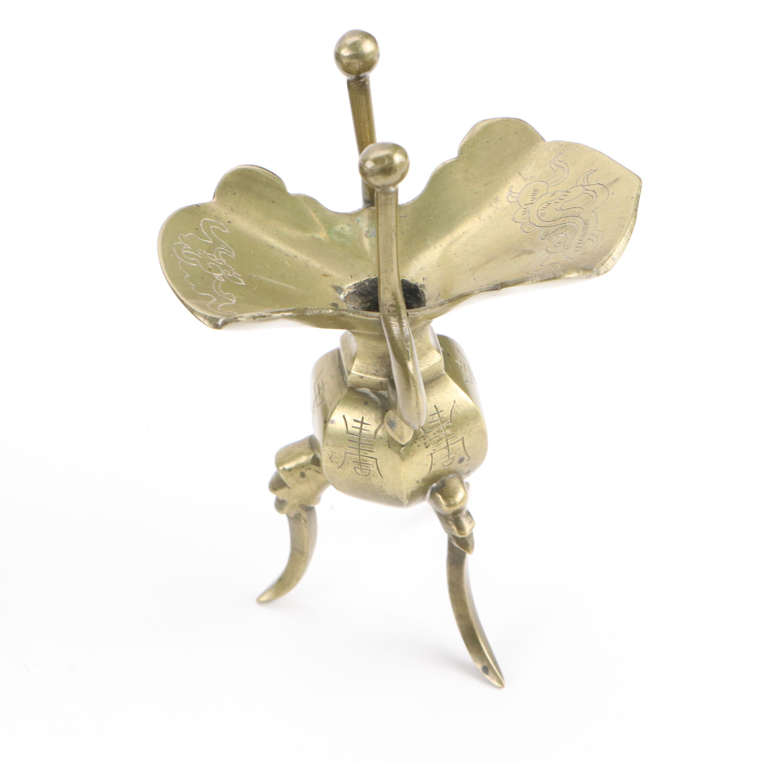 Chinese Wood Vase Bases with Other Brass and Metal Décor