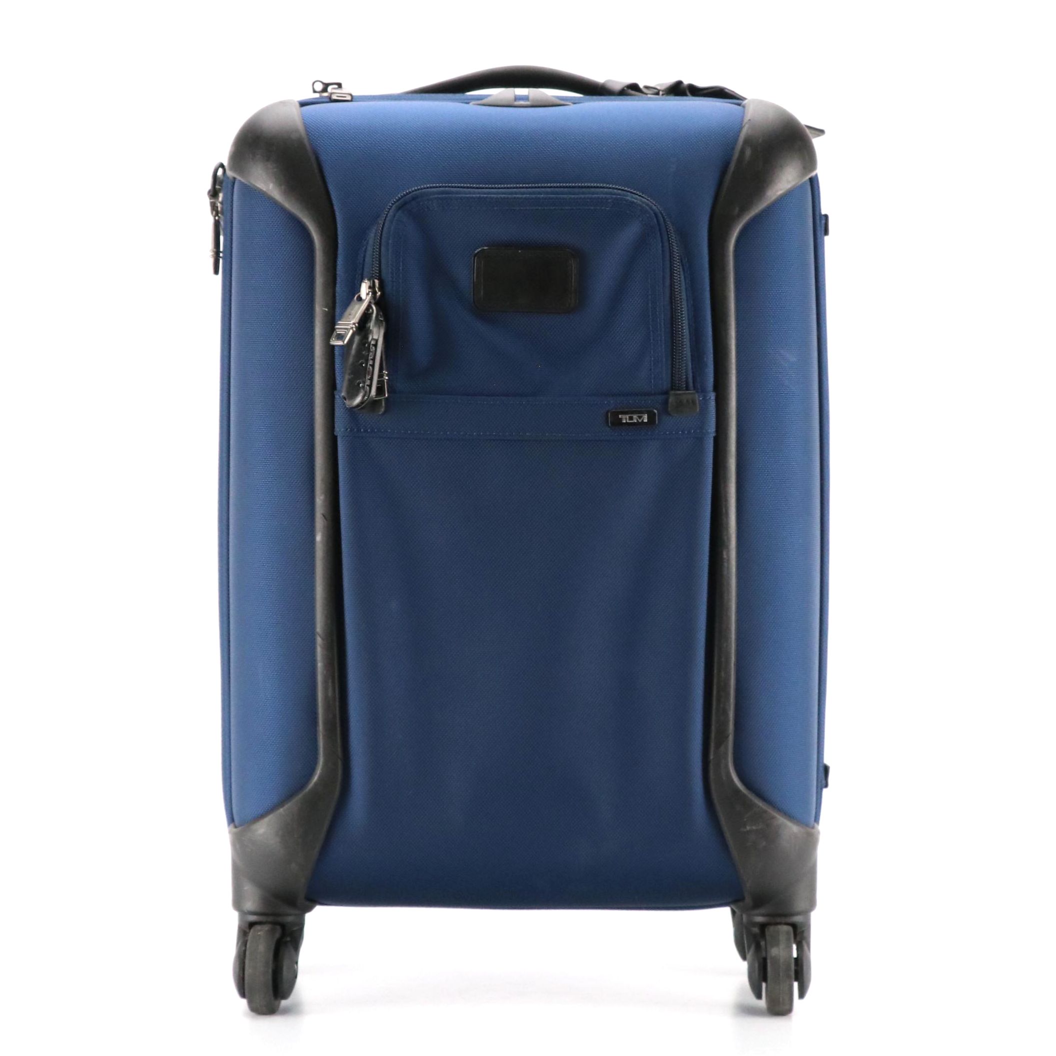 Tumi 'Alpha' Rolling Carry-On Luggage in Blue Ballistic Nylon
