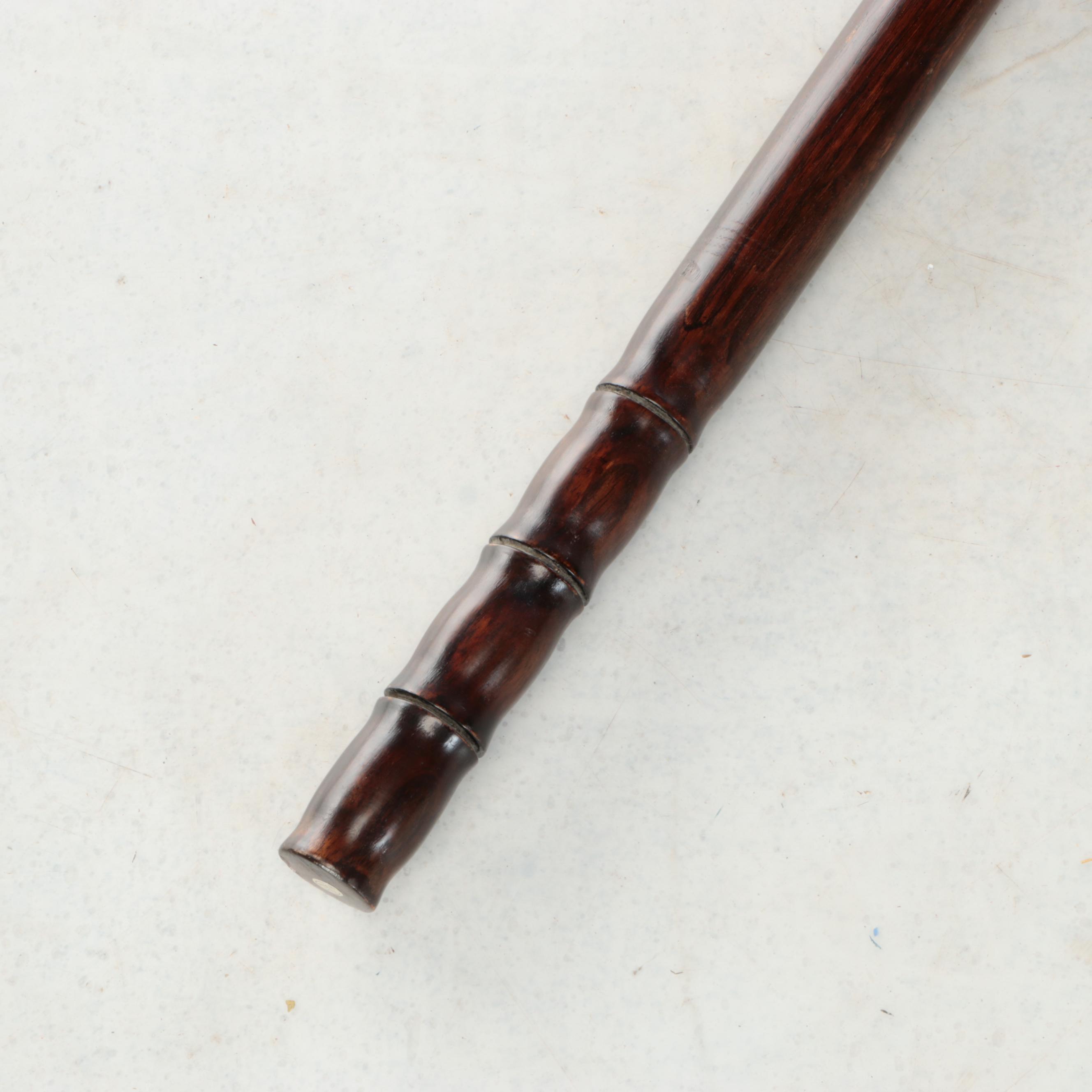 Japanese Furisode Kimono in Patterned Silk with Display Rod