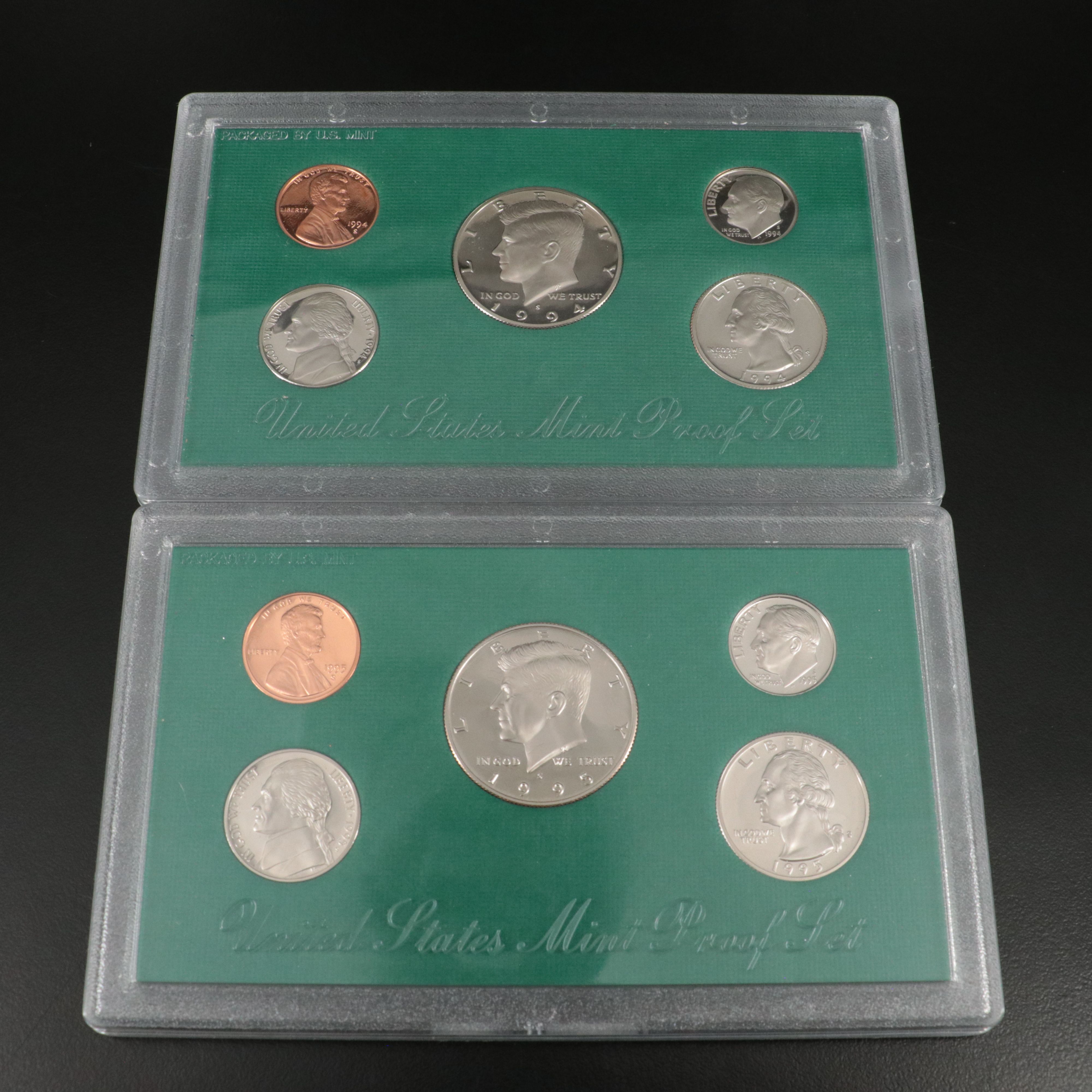 Eighteen United States Modern Proof Sets