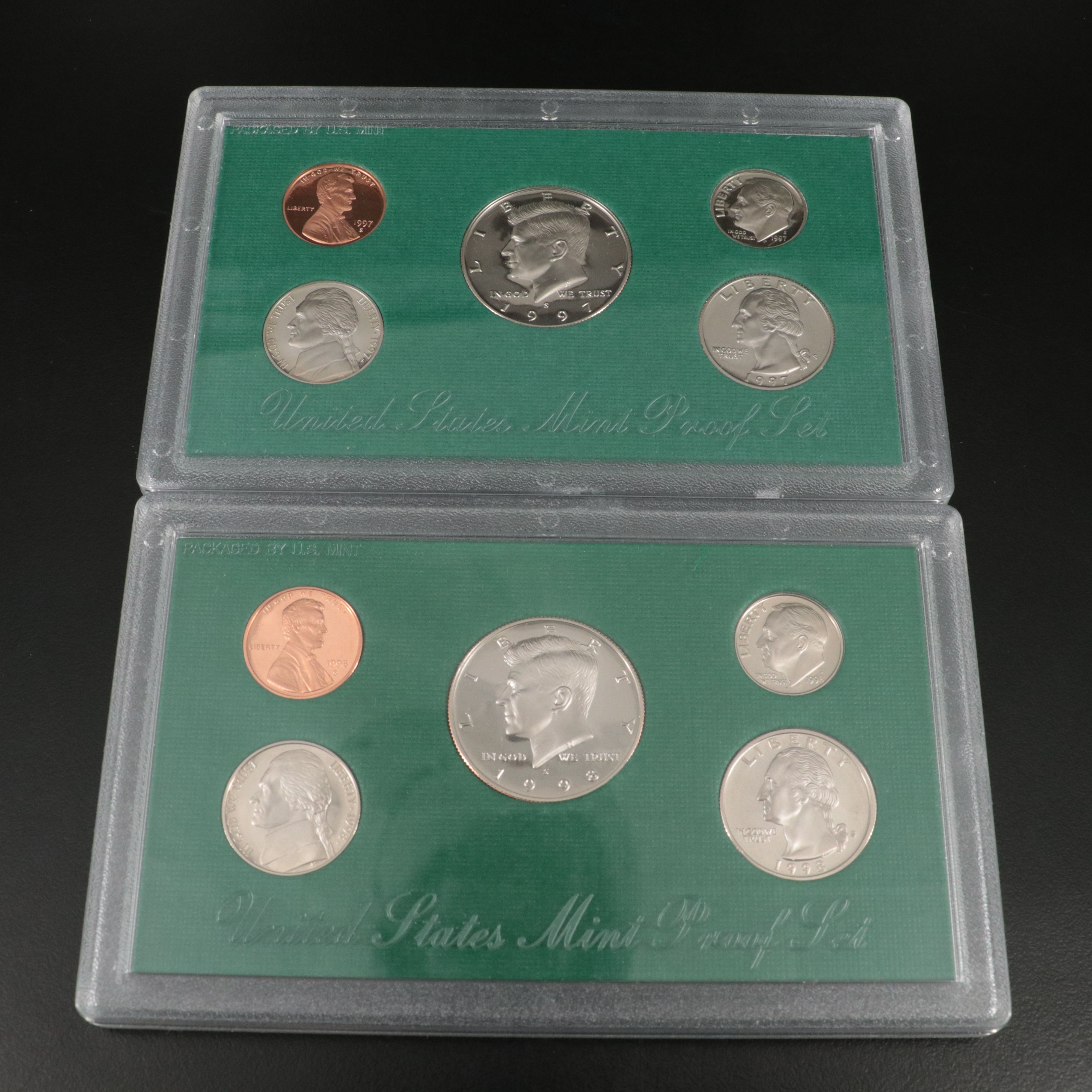 Eighteen United States Modern Proof Sets