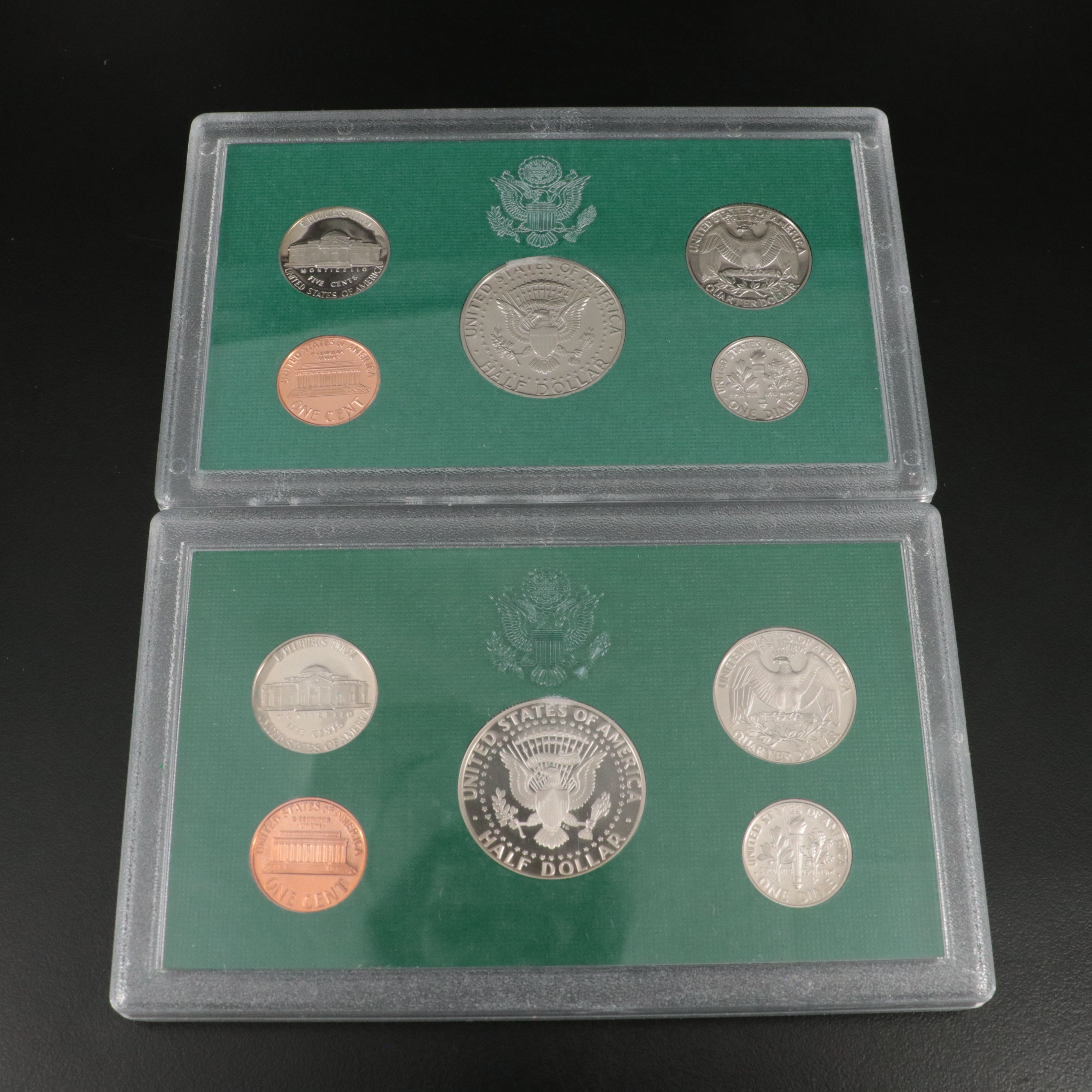 Eighteen United States Modern Proof Sets
