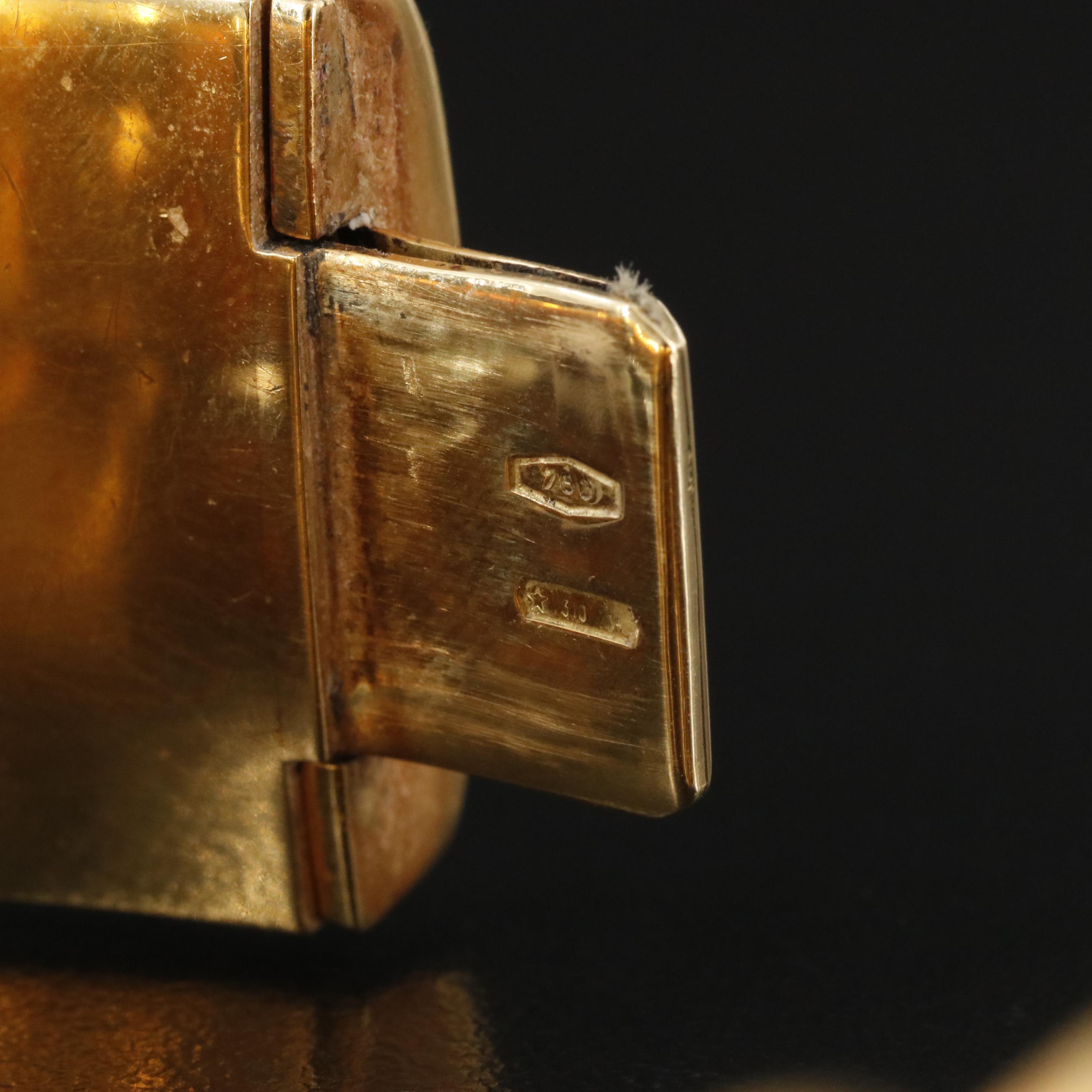 Repair Lot Italian Anselmini 18K Fluted Bracelet, 1960s