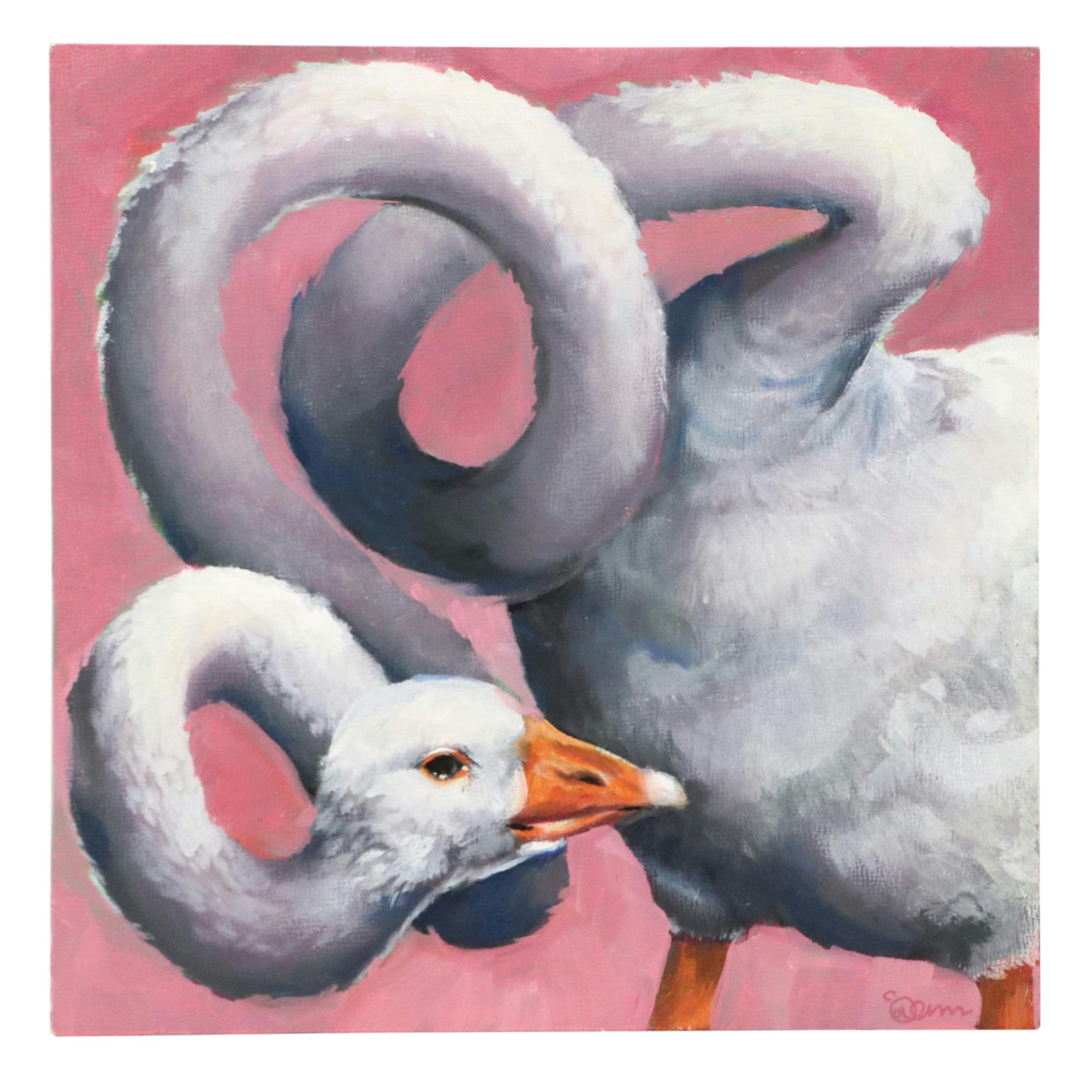Clare Dunn Oil Painting "Silly Goose," 2025