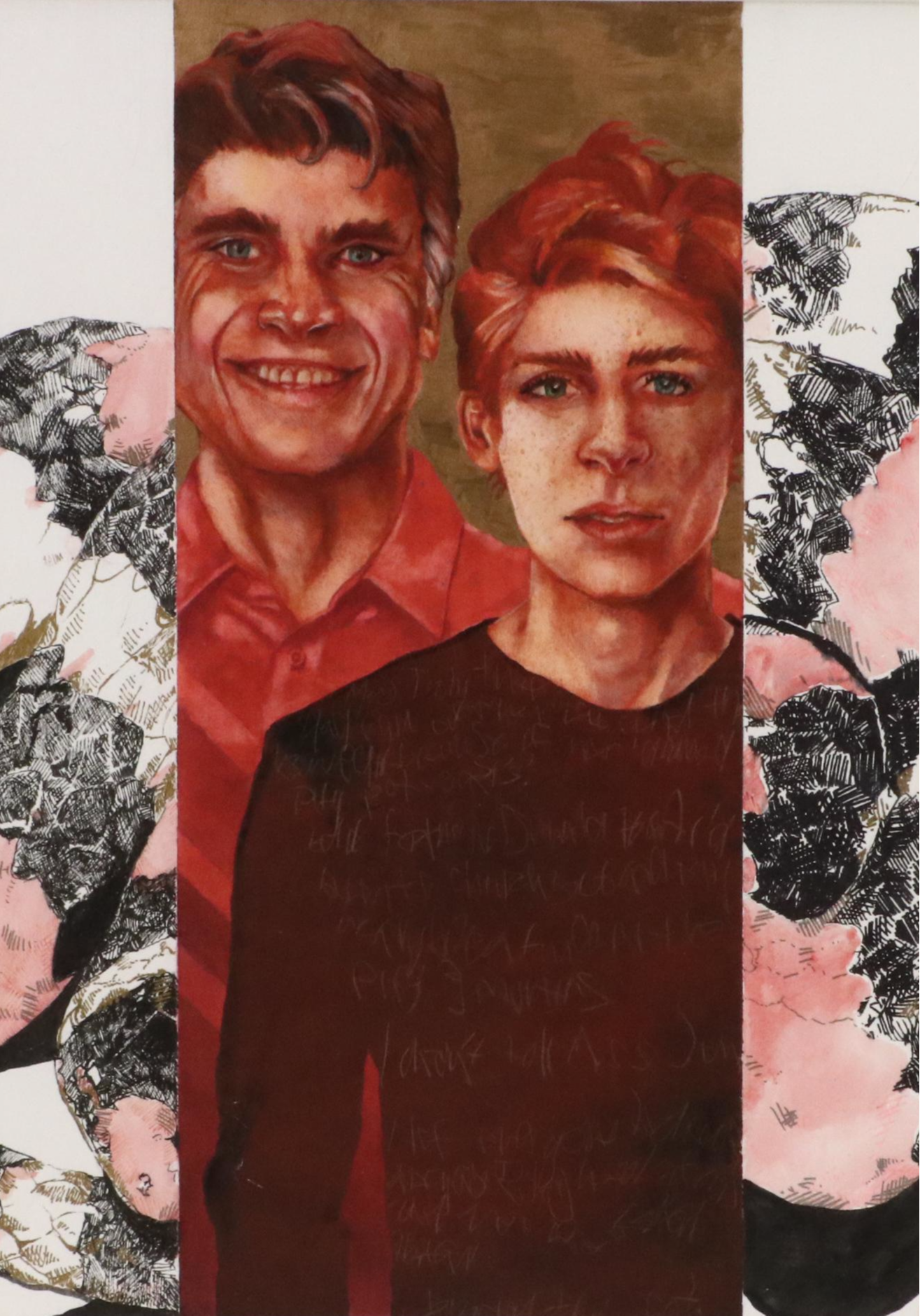 Clare Dunn Mixed Media Painting "A Snake, a Liar & a Thief," Circa 2015