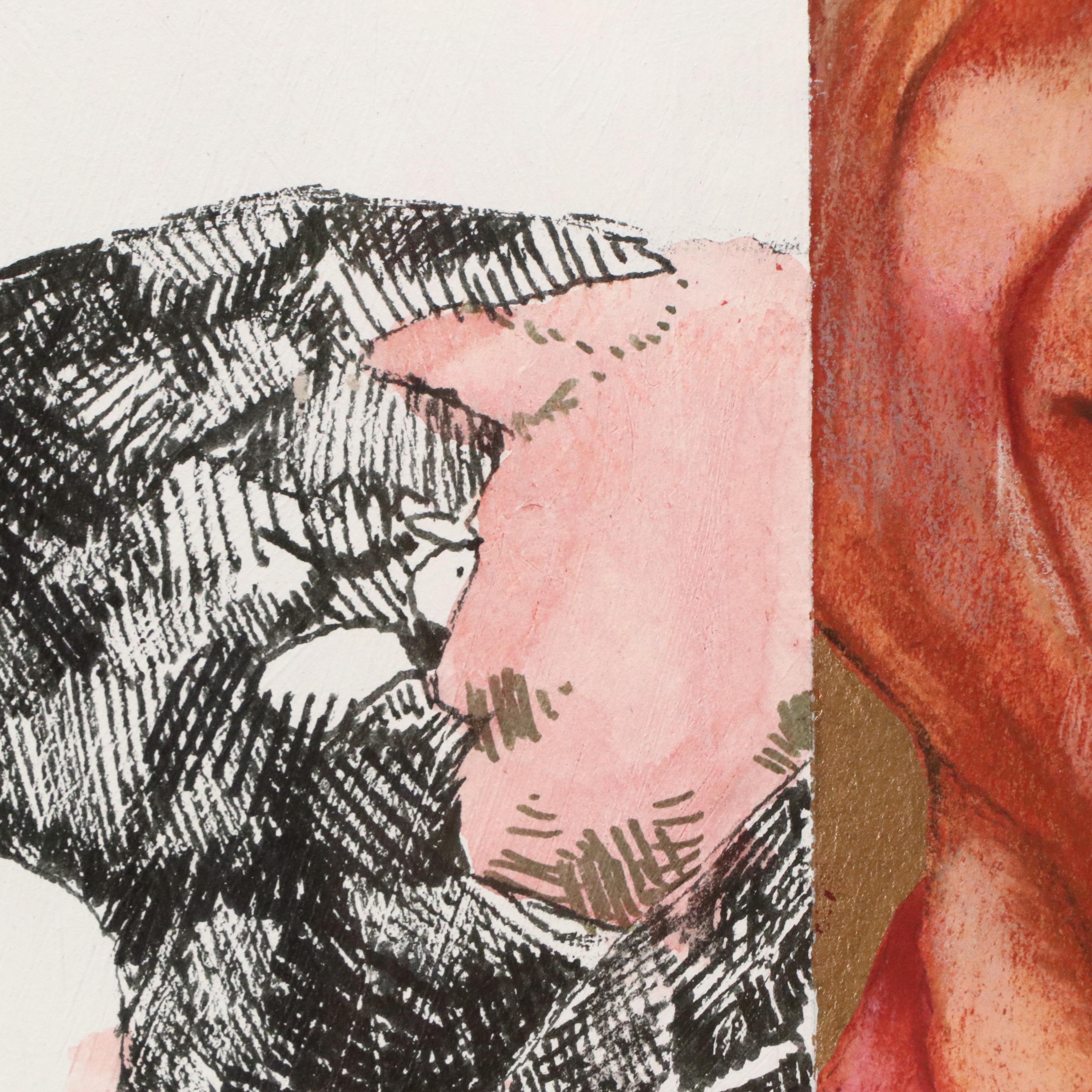 Clare Dunn Mixed Media Painting "A Snake, a Liar & a Thief," Circa 2015