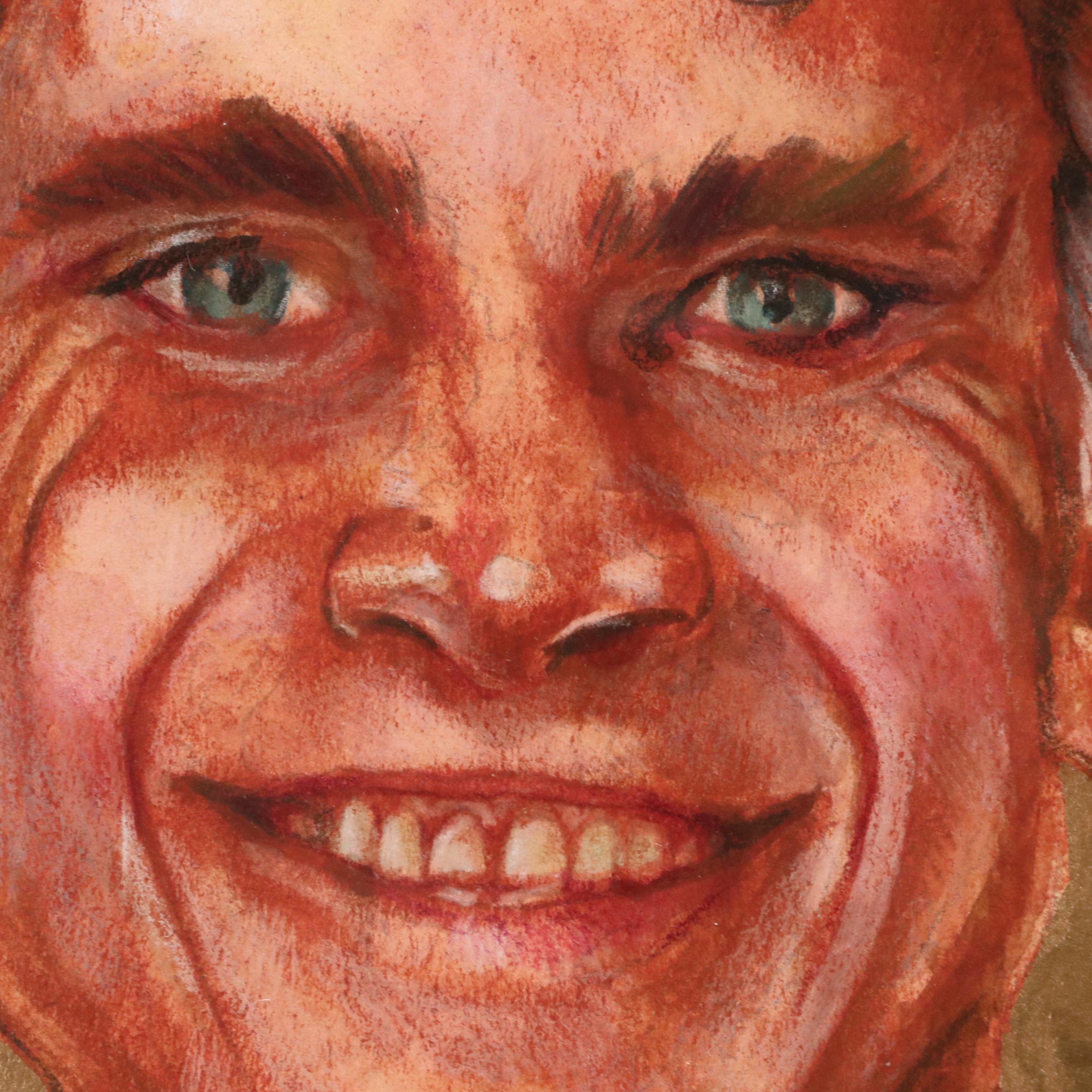 Clare Dunn Mixed Media Painting "A Snake, a Liar & a Thief," Circa 2015