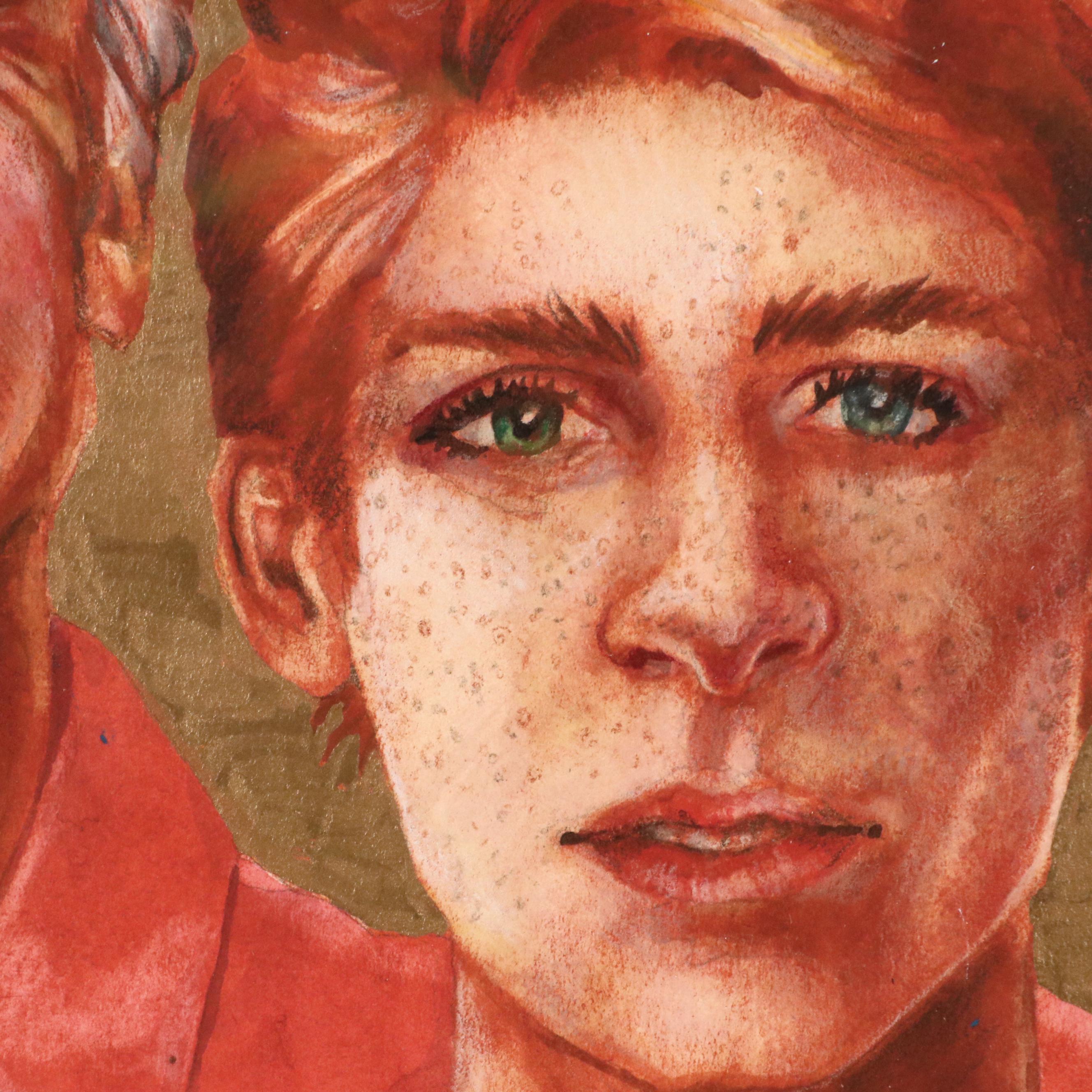 Clare Dunn Mixed Media Painting "A Snake, a Liar & a Thief," Circa 2015