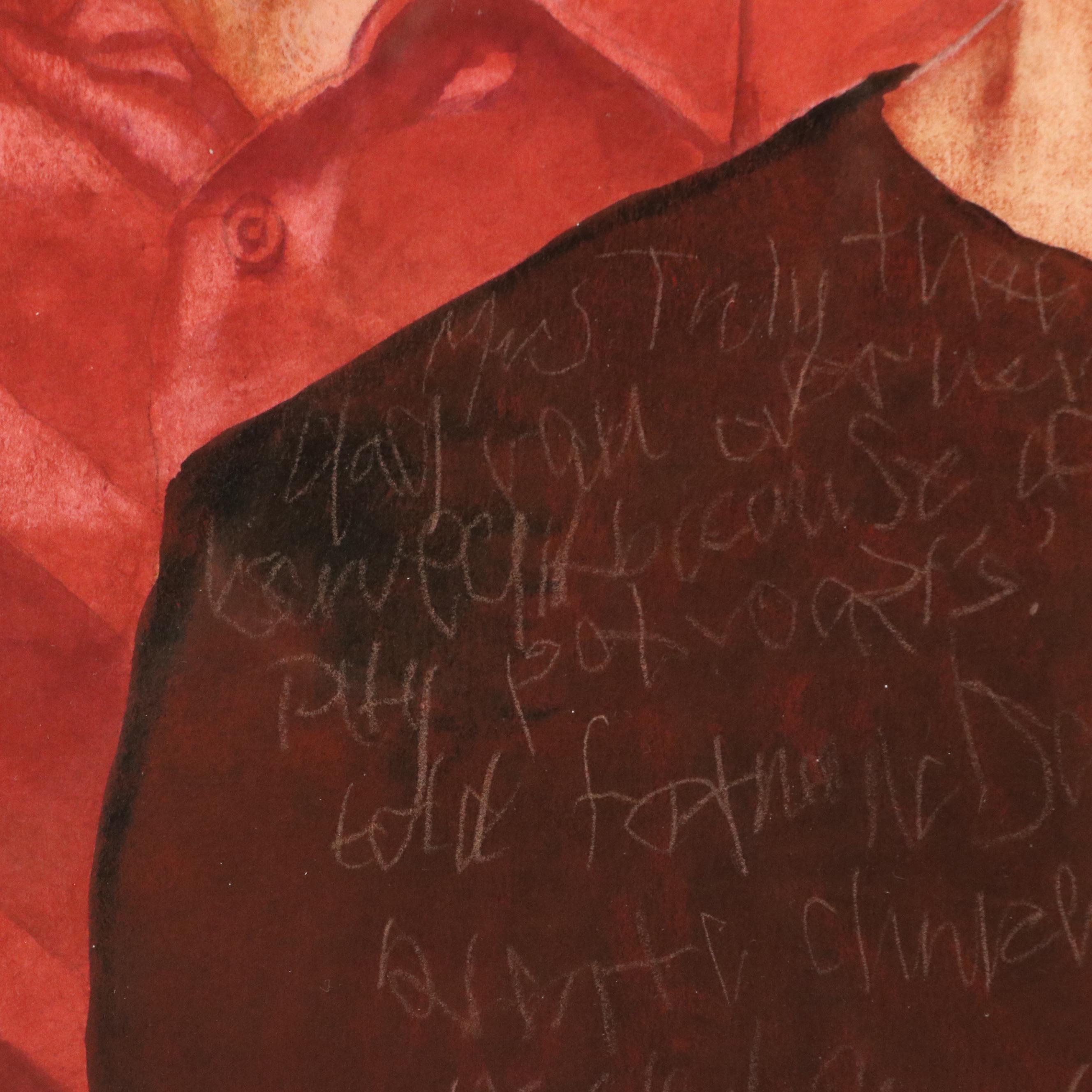 Clare Dunn Mixed Media Painting "A Snake, a Liar & a Thief," Circa 2015