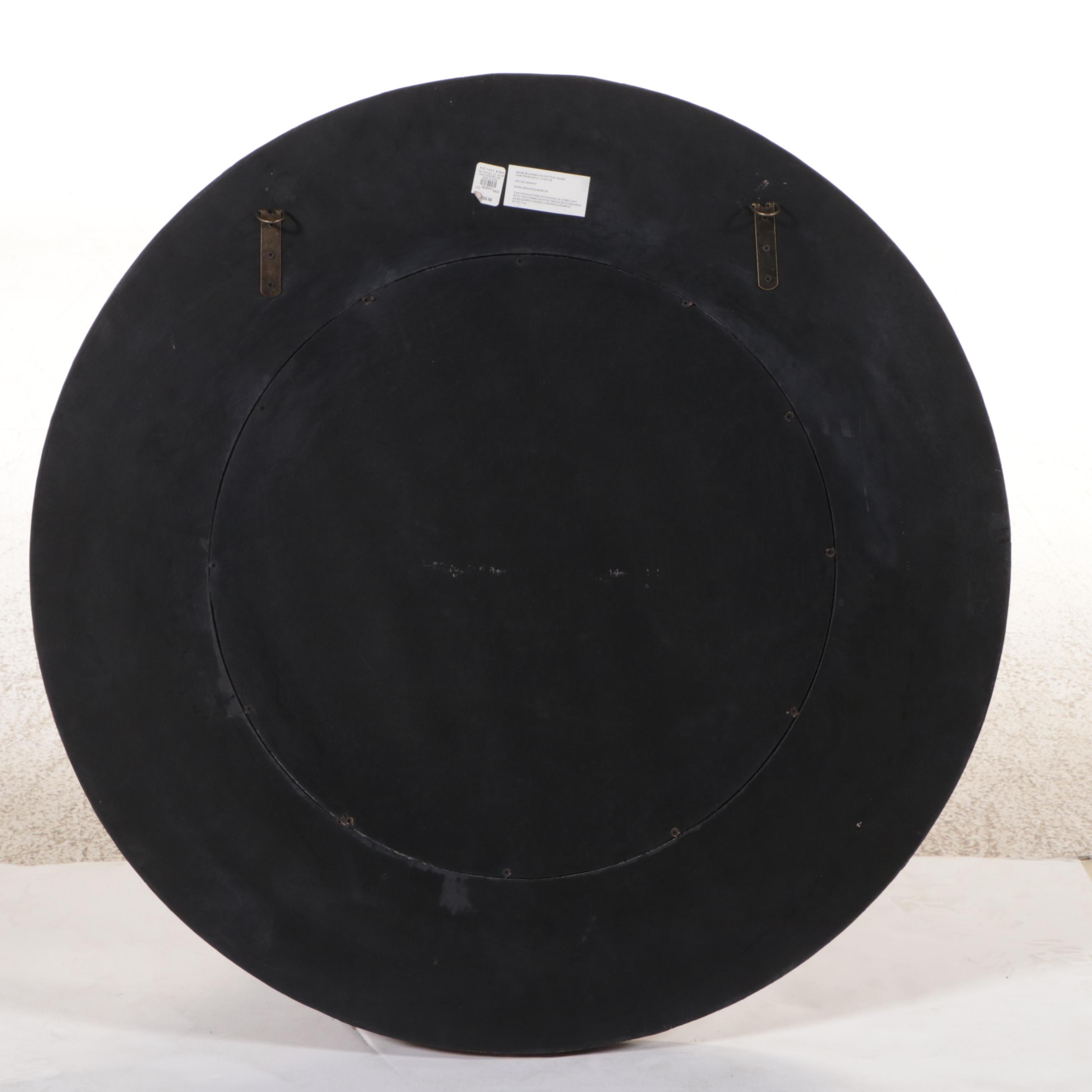 Pottery Barn Circular Bark Wrapped Wall Mirror