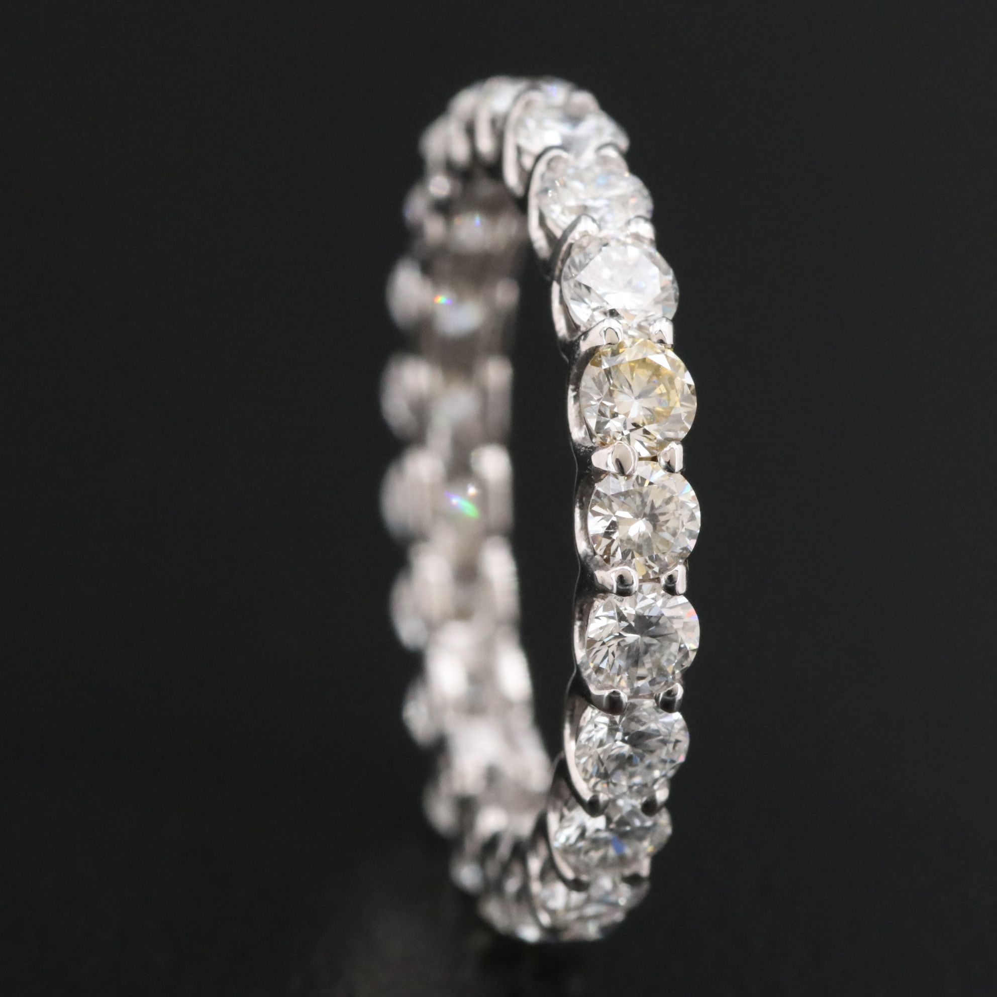 14K 2.22 CTW Lab Grown Diamond Eternity Band with IGI Jewelry Report