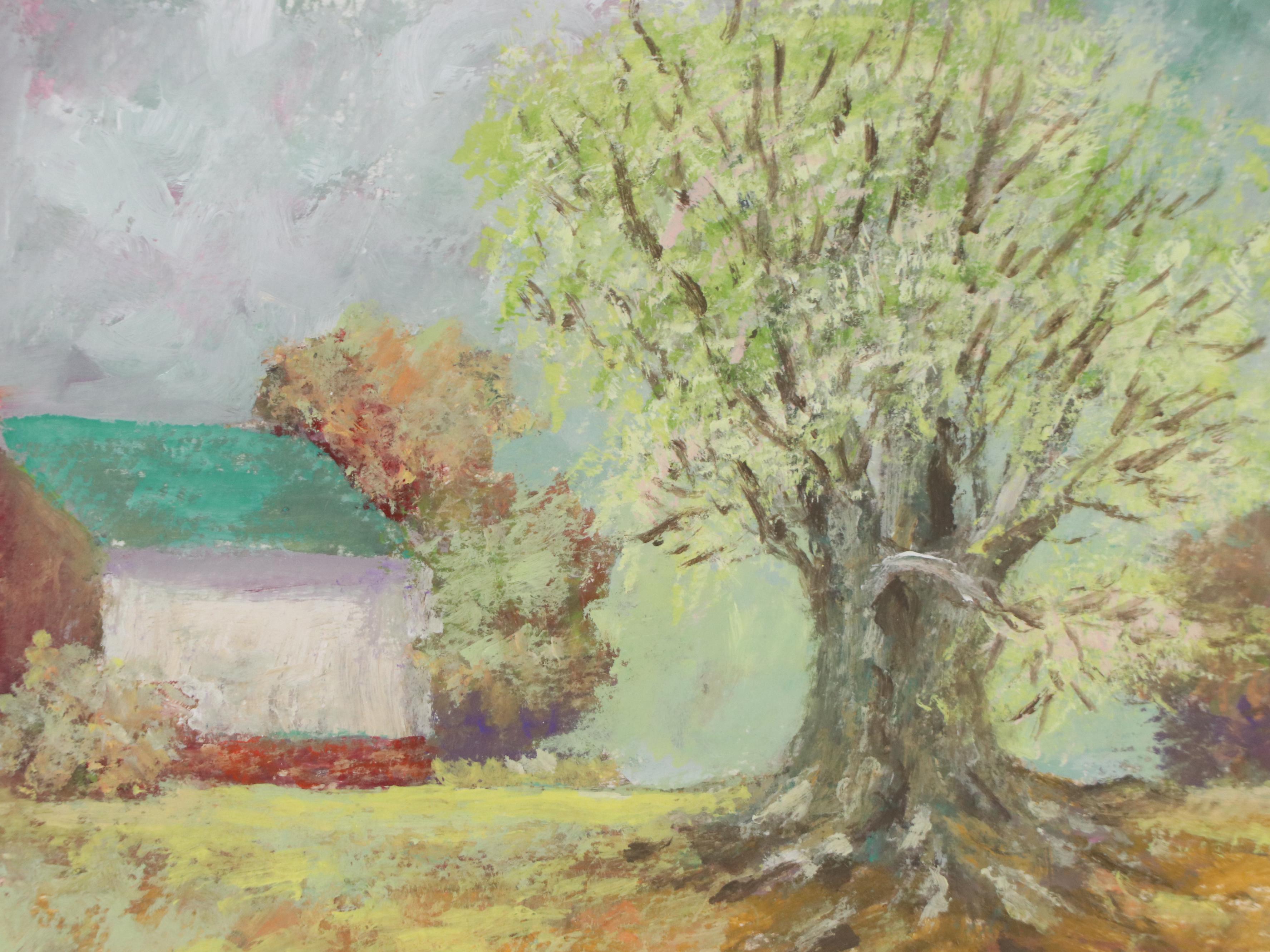 Robert Riddle Baker Landscape Acrylic Painting "Early Spring," 2024