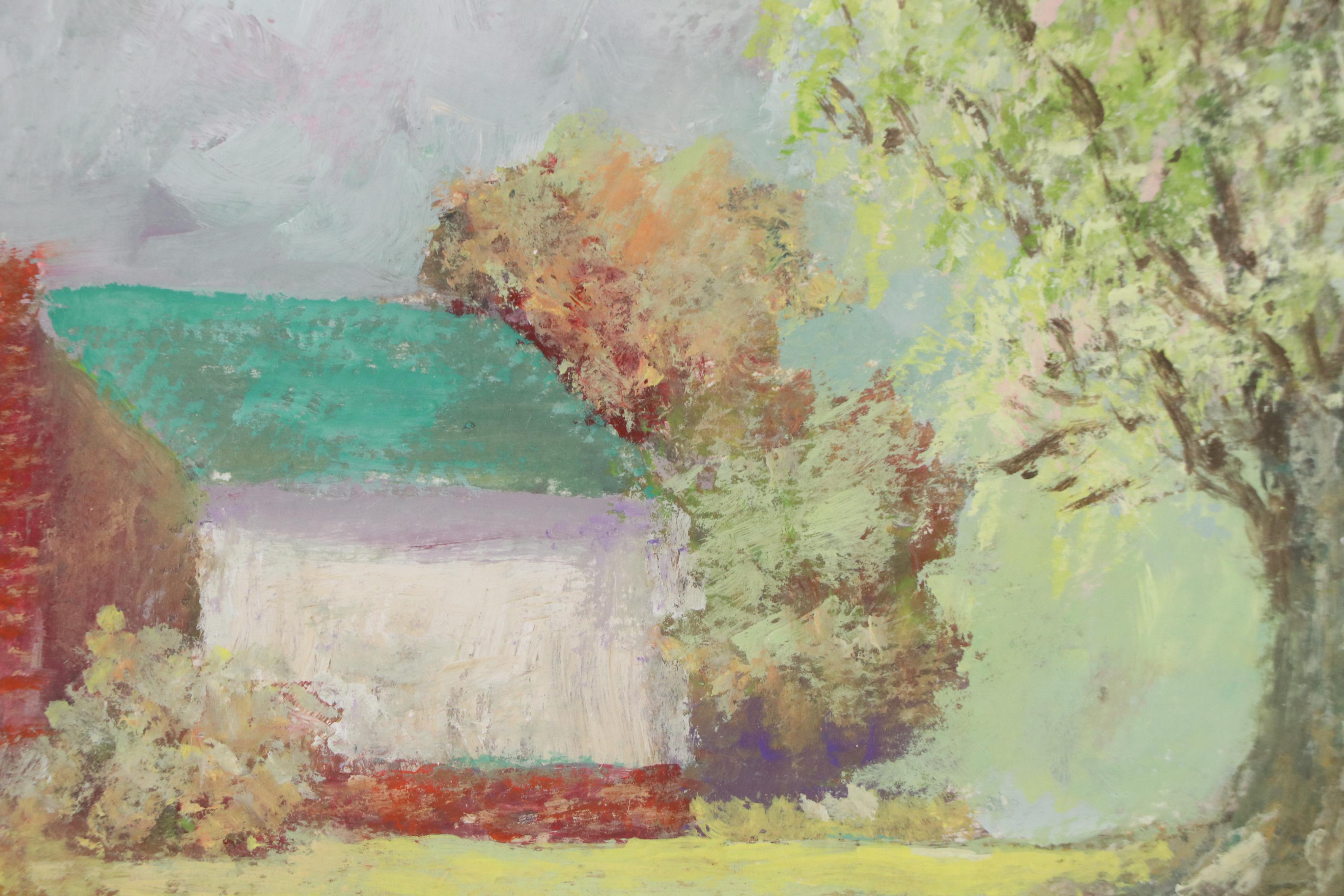 Robert Riddle Baker Landscape Acrylic Painting "Early Spring," 2024