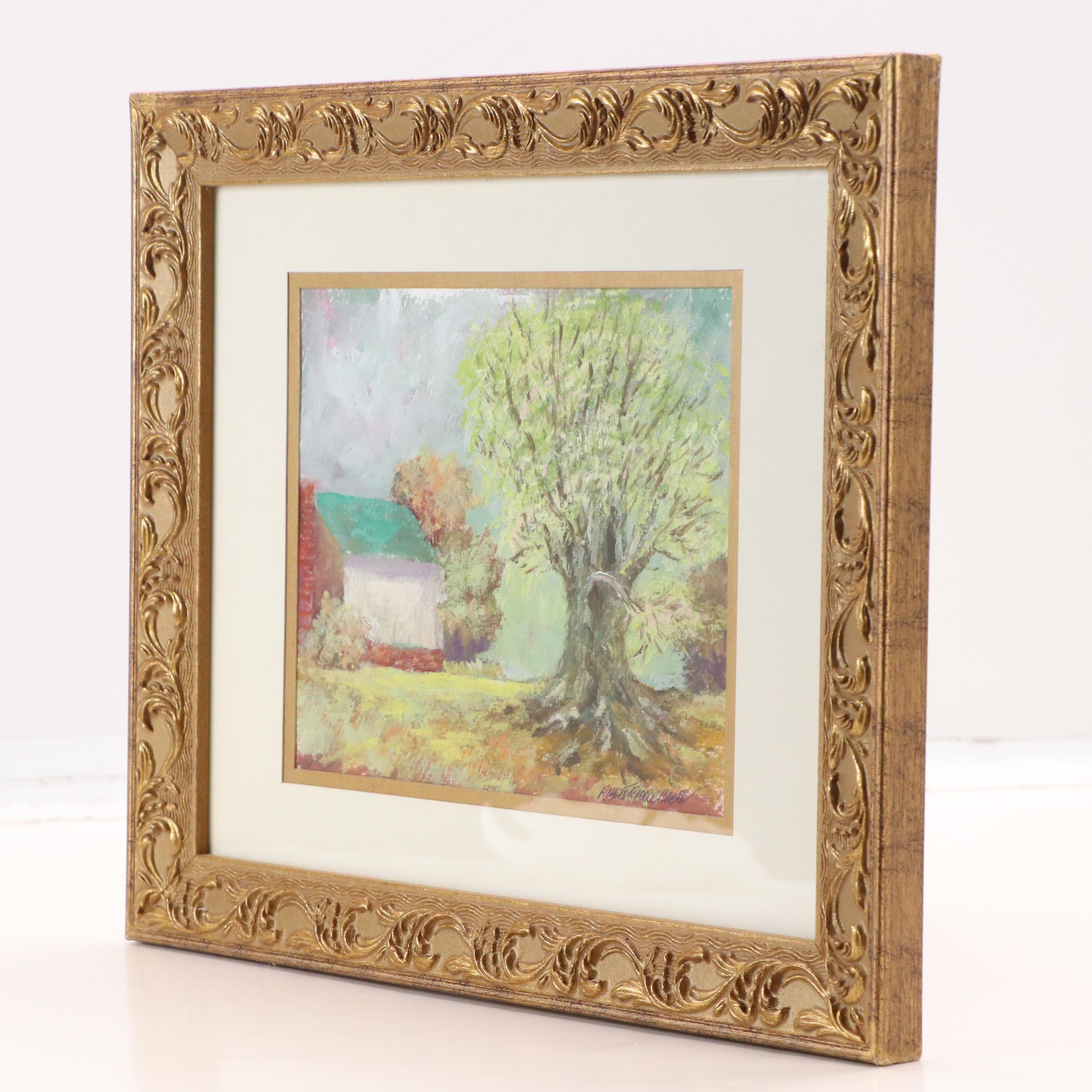 Robert Riddle Baker Landscape Acrylic Painting "Early Spring," 2024